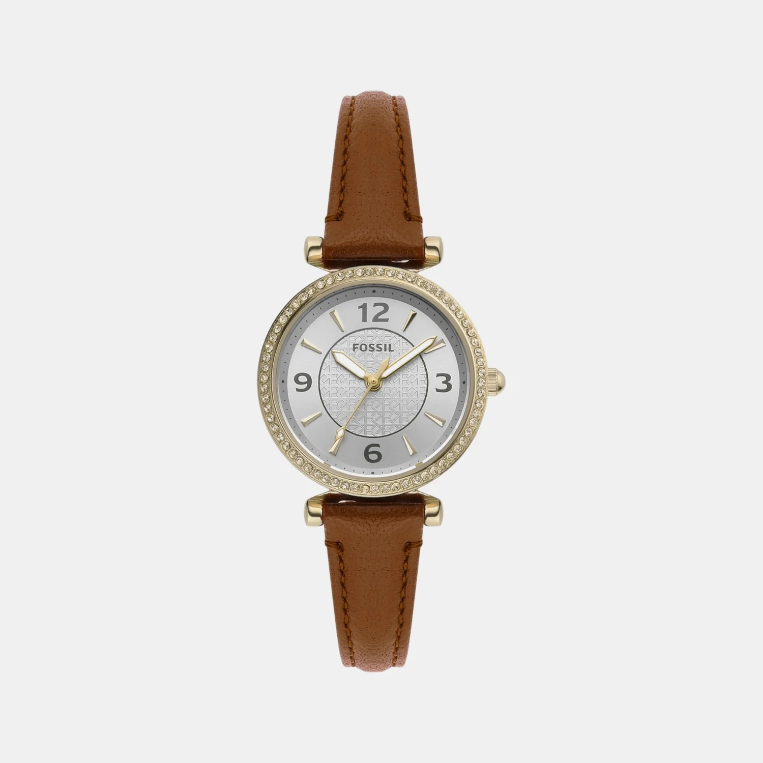Carlie Women Quartz Silver Dial Analog Leather Watch ES5297