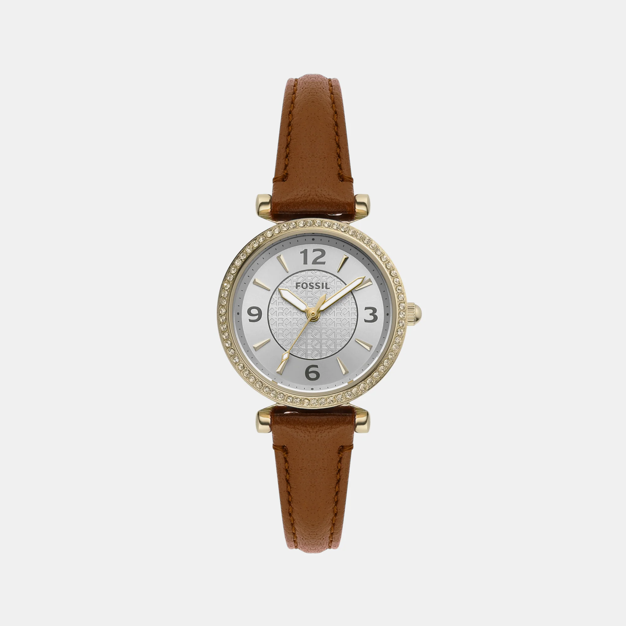 Carlie Women Quartz Silver Dial Analog Leather Watch ES5297 - Image 2