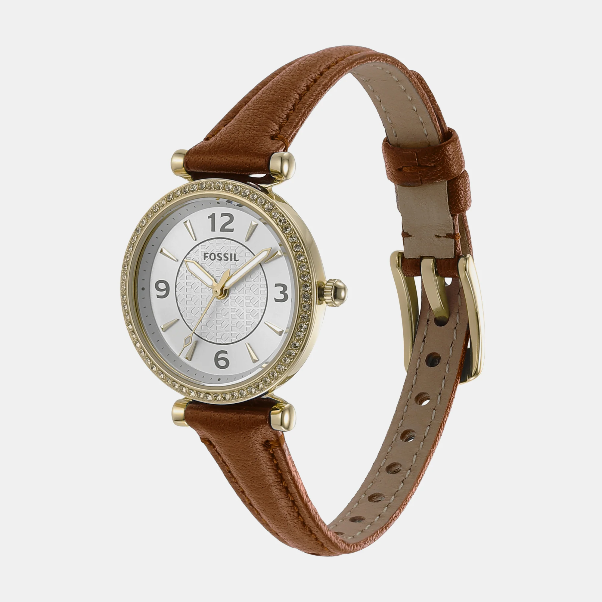 Carlie Women Quartz Silver Dial Analog Leather Watch ES5297 - Image 4