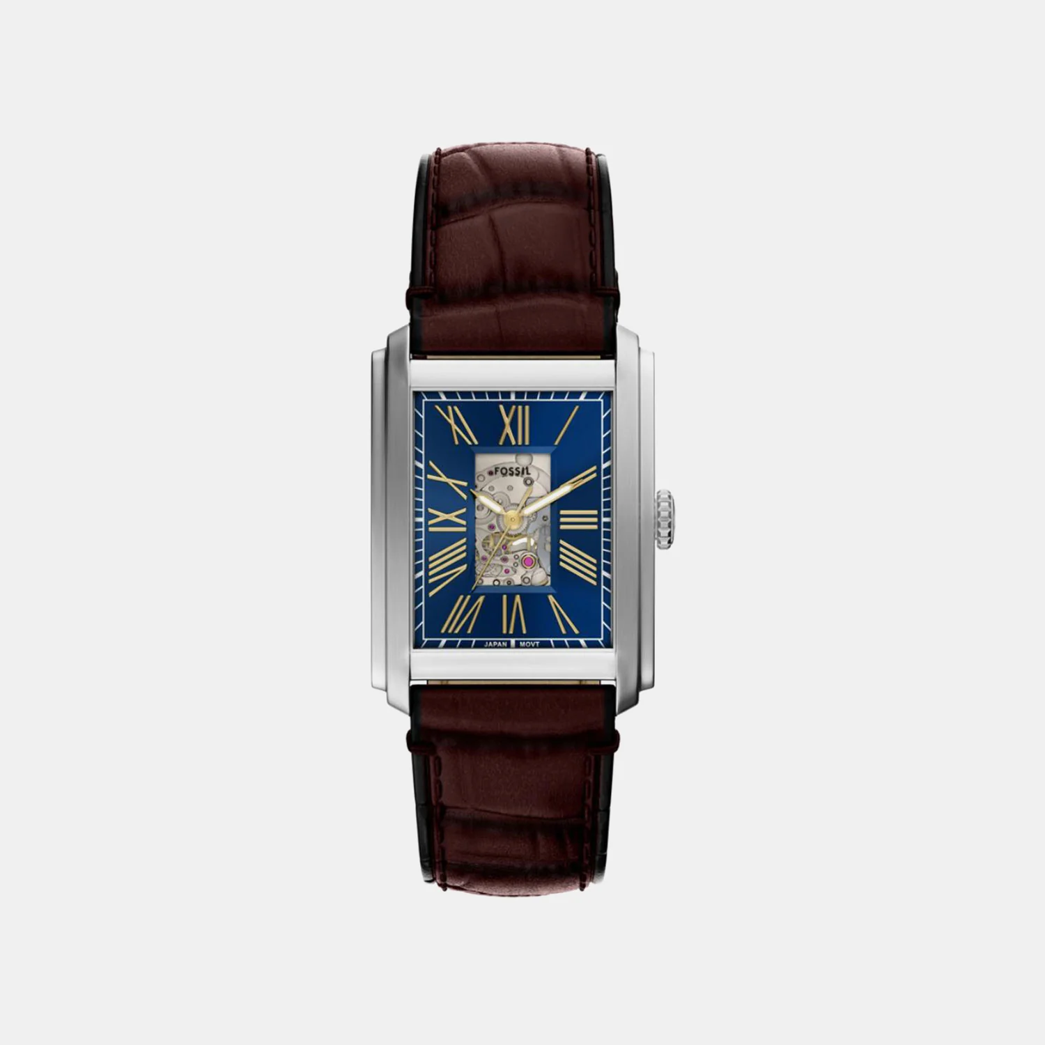 Carraway Men Automatic Blue Dial Analog Leather Watch ME3273