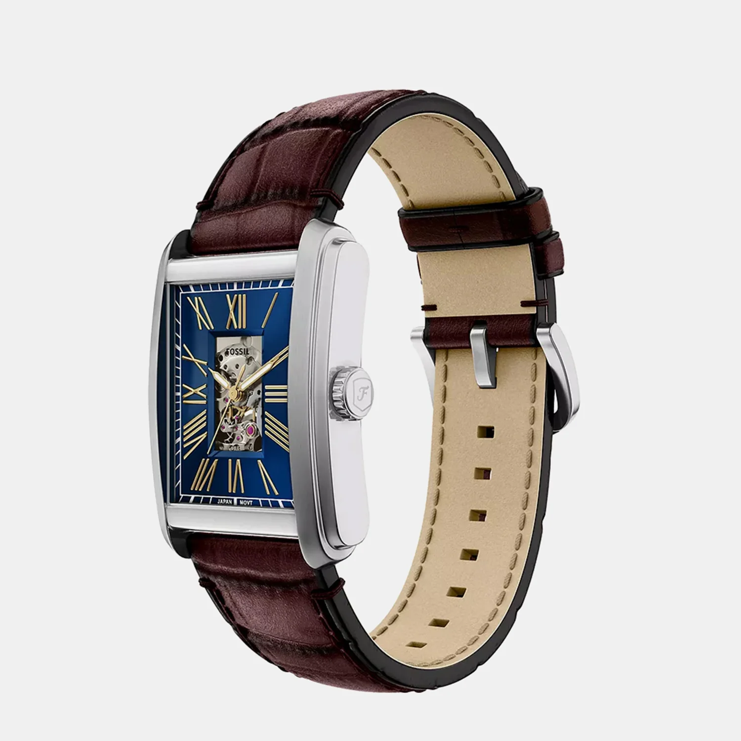 Carraway Men Automatic Blue Dial Analog Leather Watch ME3273 - Image 2
