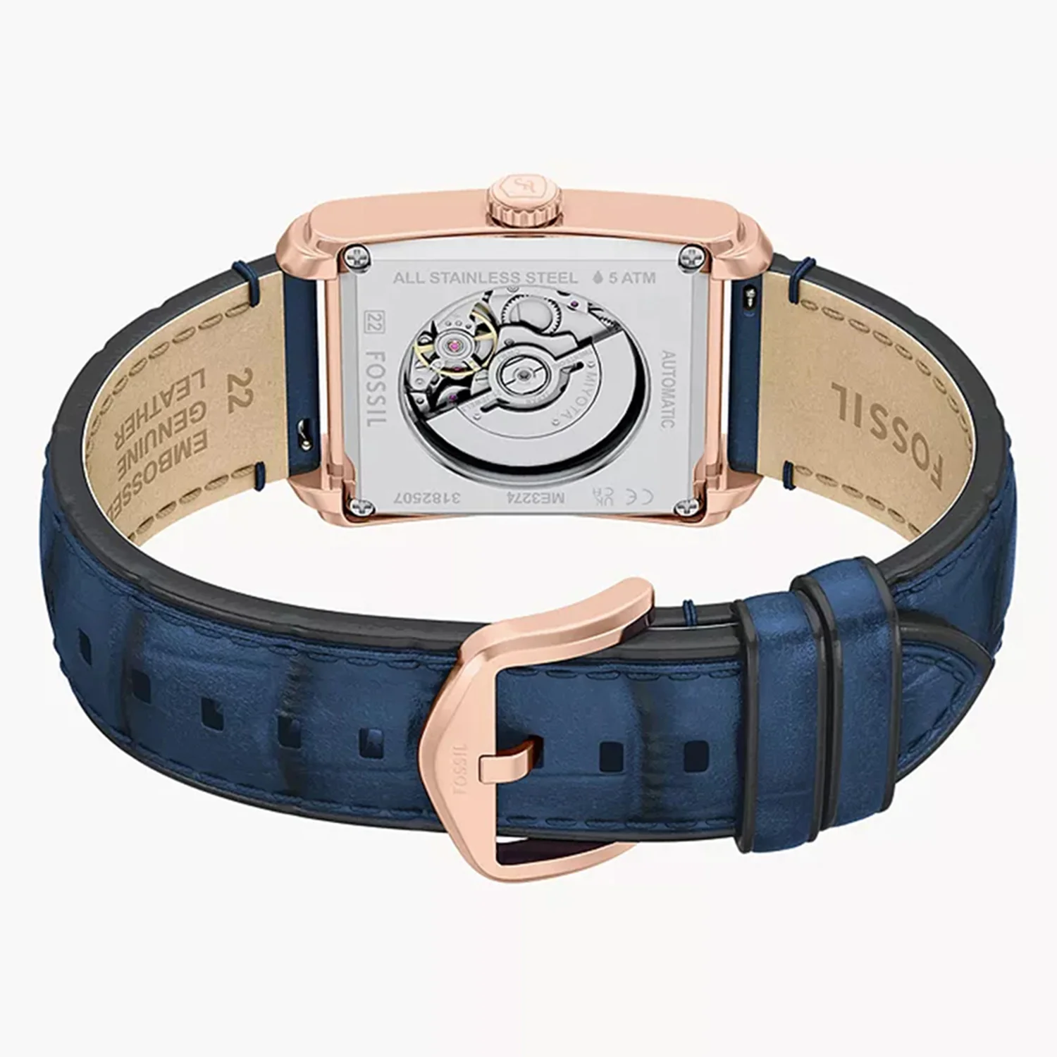 Carraway Men Automatic Silver Dial Analog Leather Watch ME3274 - Image 5
