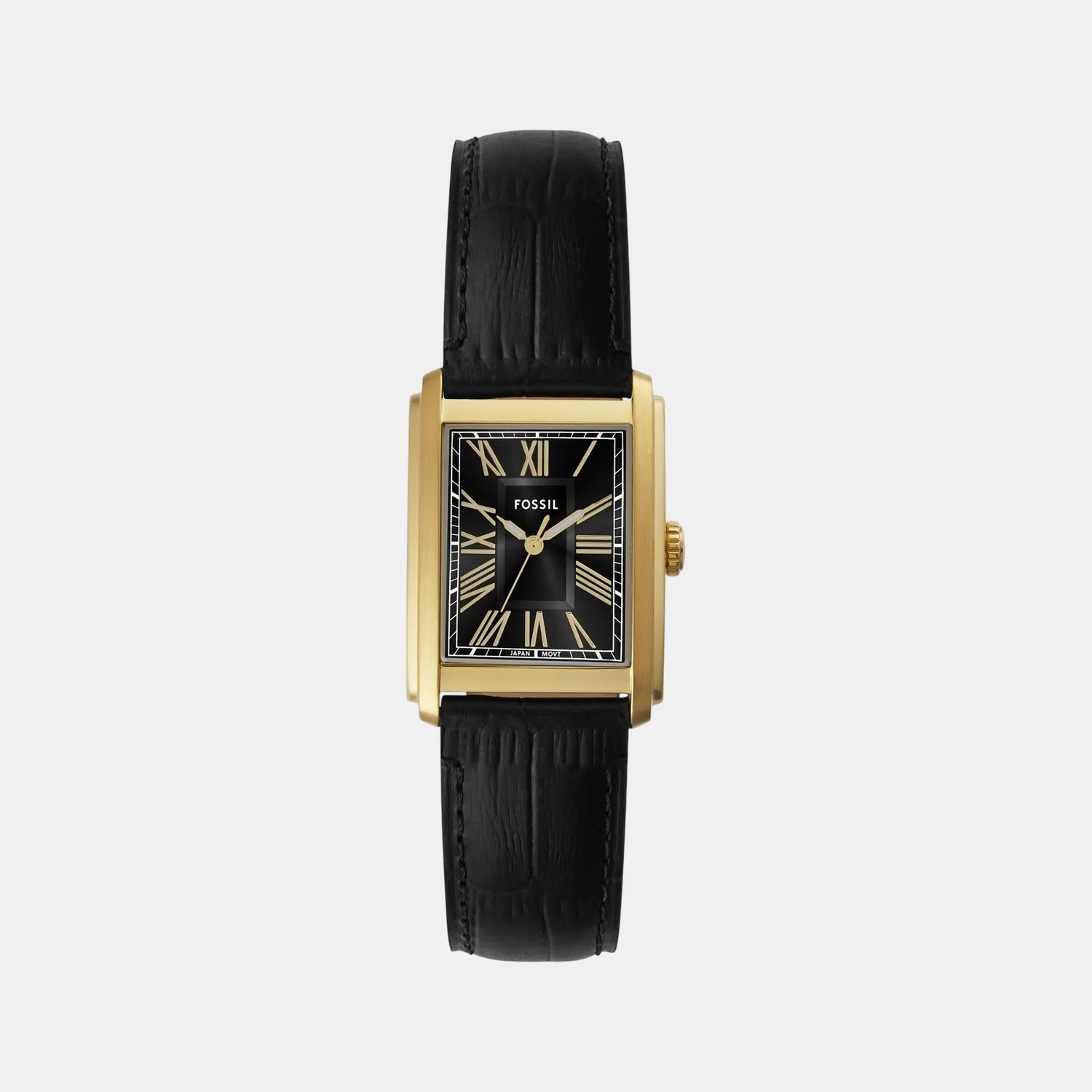 Carraway Men Quartz Black Dial Analog Leather Watch FS6091