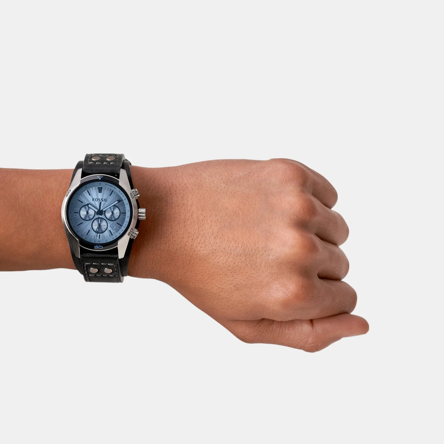 Coachman Men Quartz Blue Dial Chronograph Leather Watch CH2564 - Image 4
