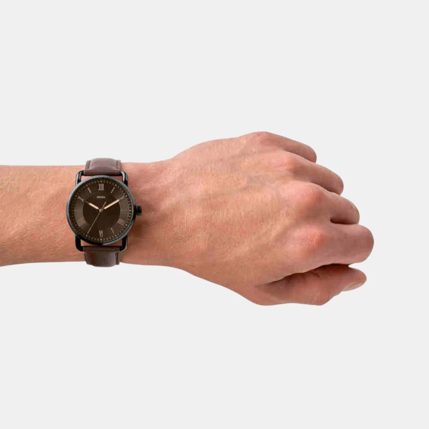 Copeland Men Quartz Brown Dial Analog Leather Watch FS5666 - Image 4