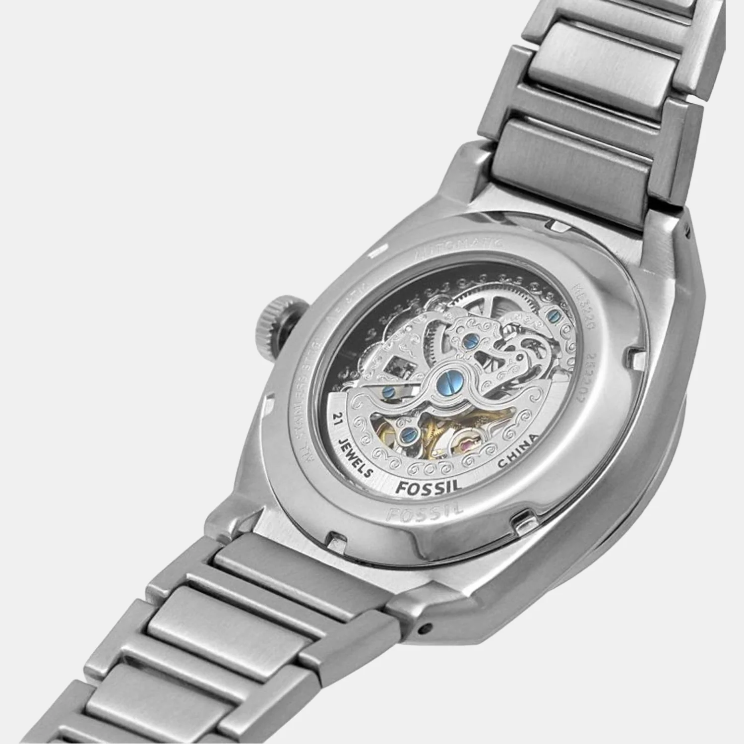 Everett Men Automatic Blue Dial Analog Stainless Steel Watch ME3220 - Image 7