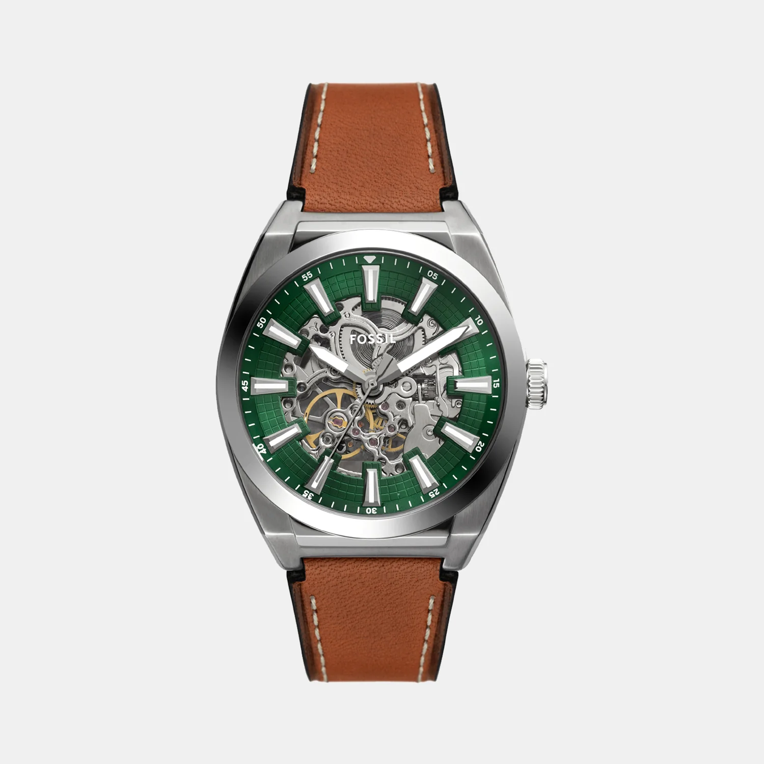 Everett Men Automatic Green Dial Analog Leather Watch ME3261 - Image 2