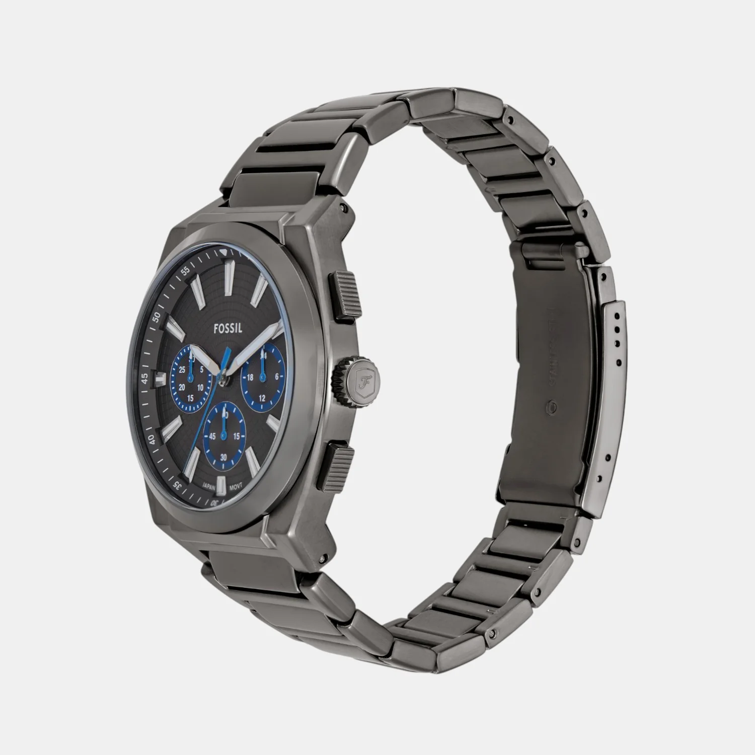 Everett Men Quartz Grey Dial Chronograph Stainless Steel Watch FS6107 - Image 4