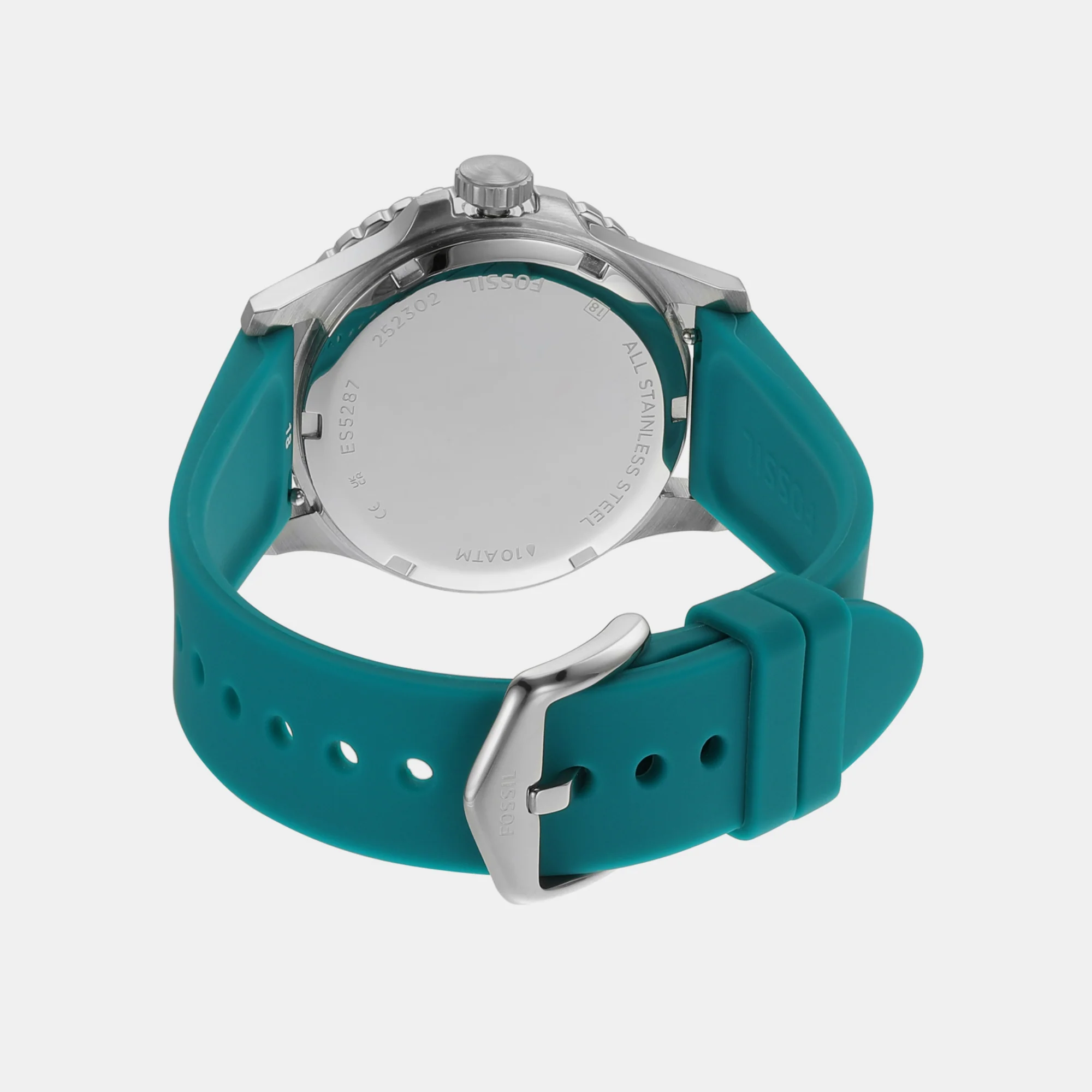 Fb-01 Women Quartz Green Dial Analog Silicone Watch ES5287 - Image 2