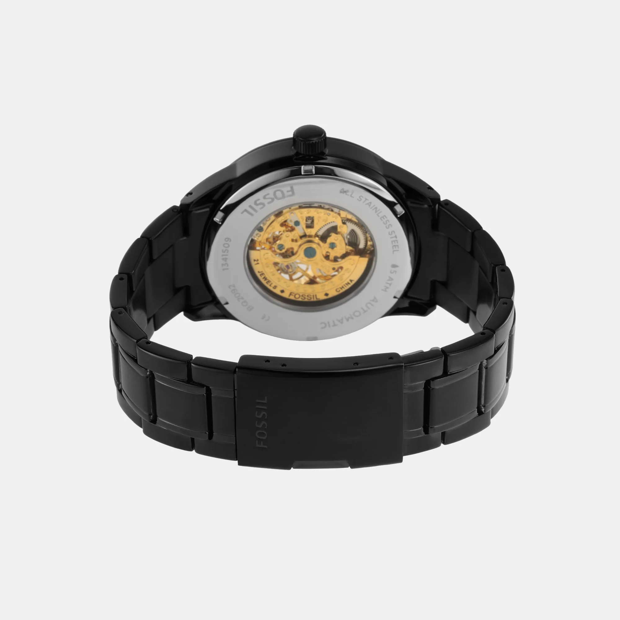 Flynn Men Automatic Black Dial Analog Stainless Steel Watch BQ2092 - Image 6