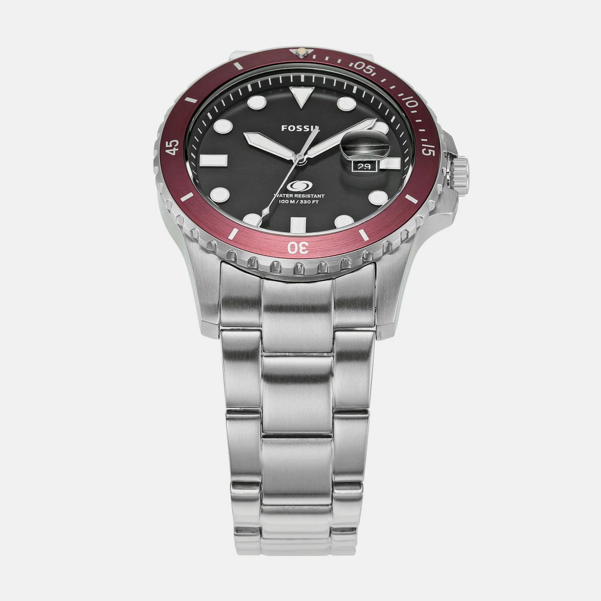 Fossil Blue Dive Men Quartz Black Dial Analog Stainless Steel Watch FS6013 - Image 2