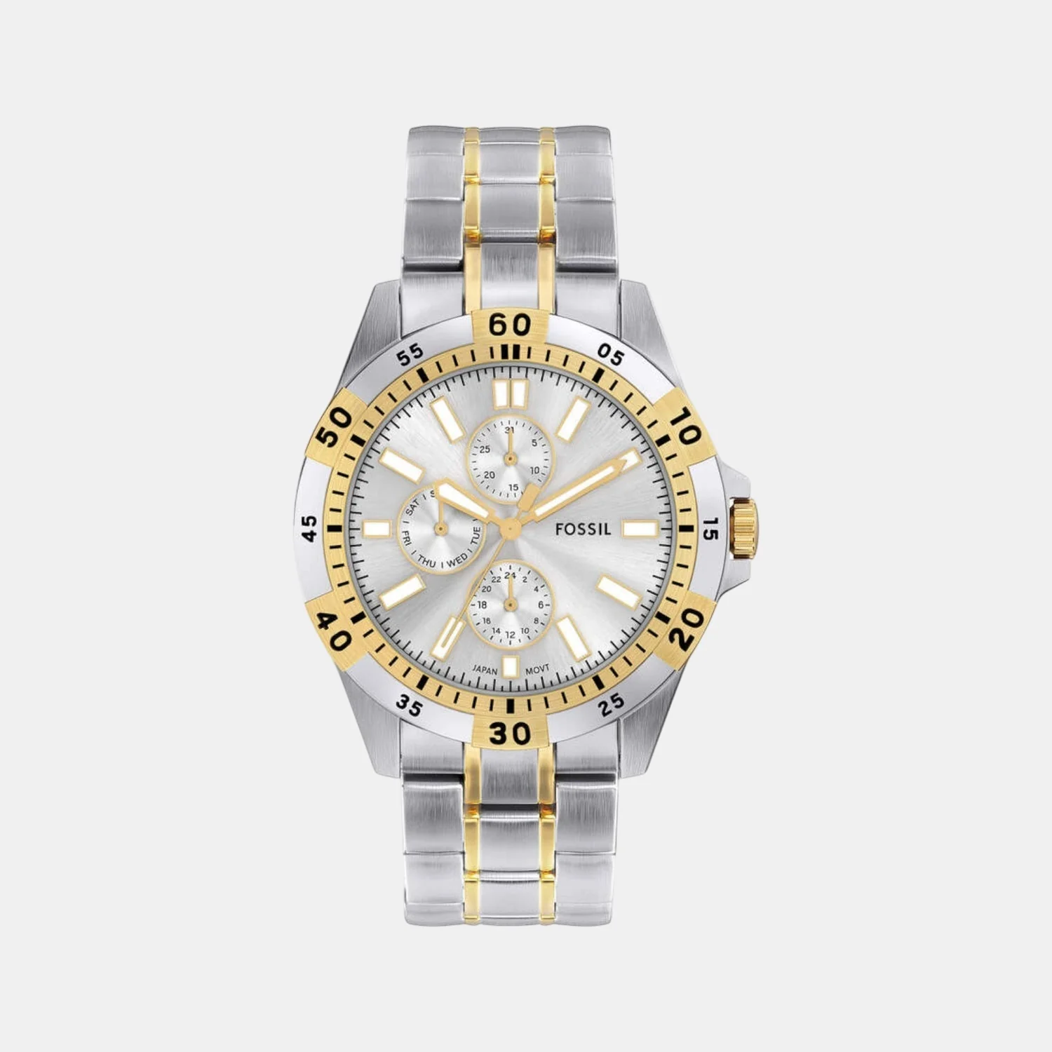 Garrett Men Quartz Silver Dial Multi-Function Stainless Steel Watch FS6148