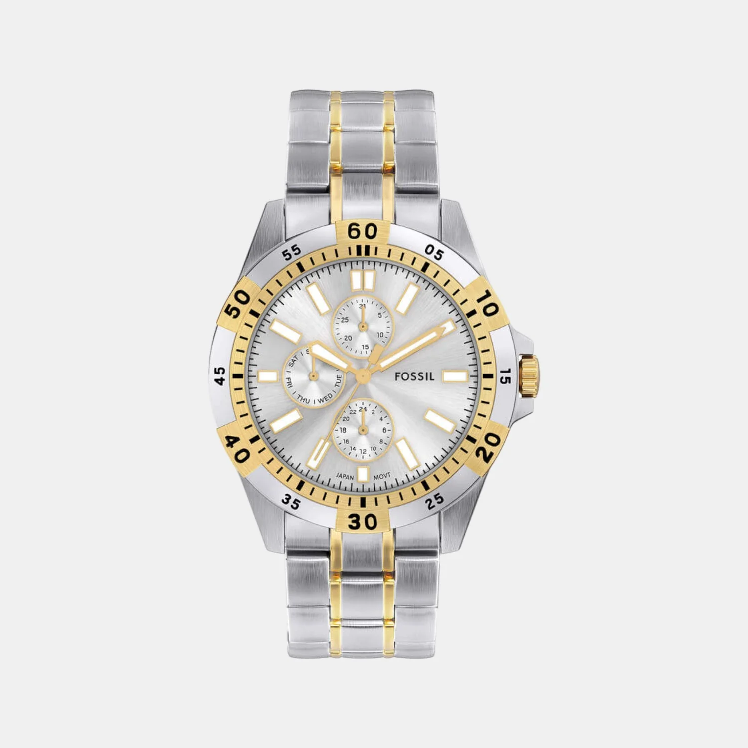 Garrett Men Quartz Silver Dial Multi-Function Stainless Steel Watch FS6148 - Image 2