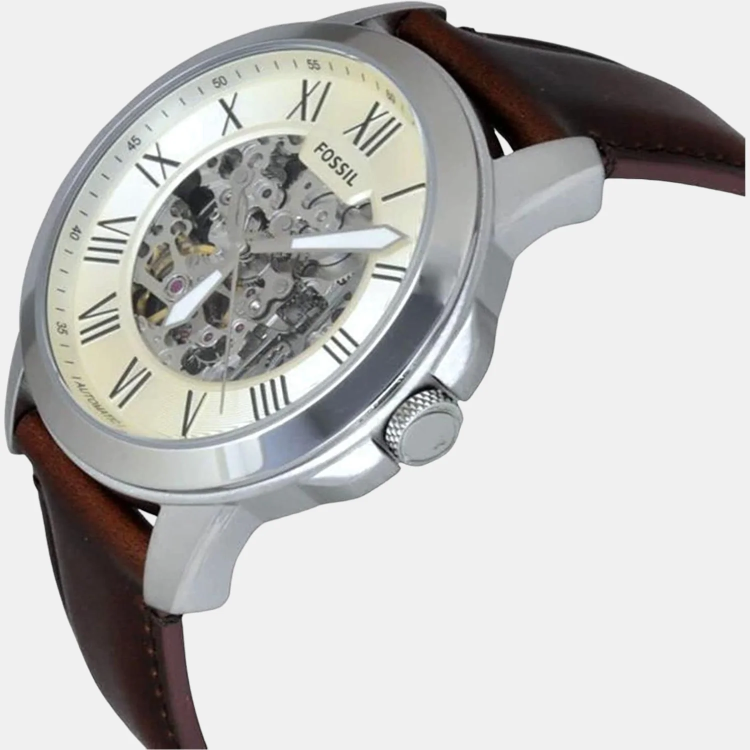 Grant Men Automatic Cream Dial Analog Leather Watch ME3099 - Image 5