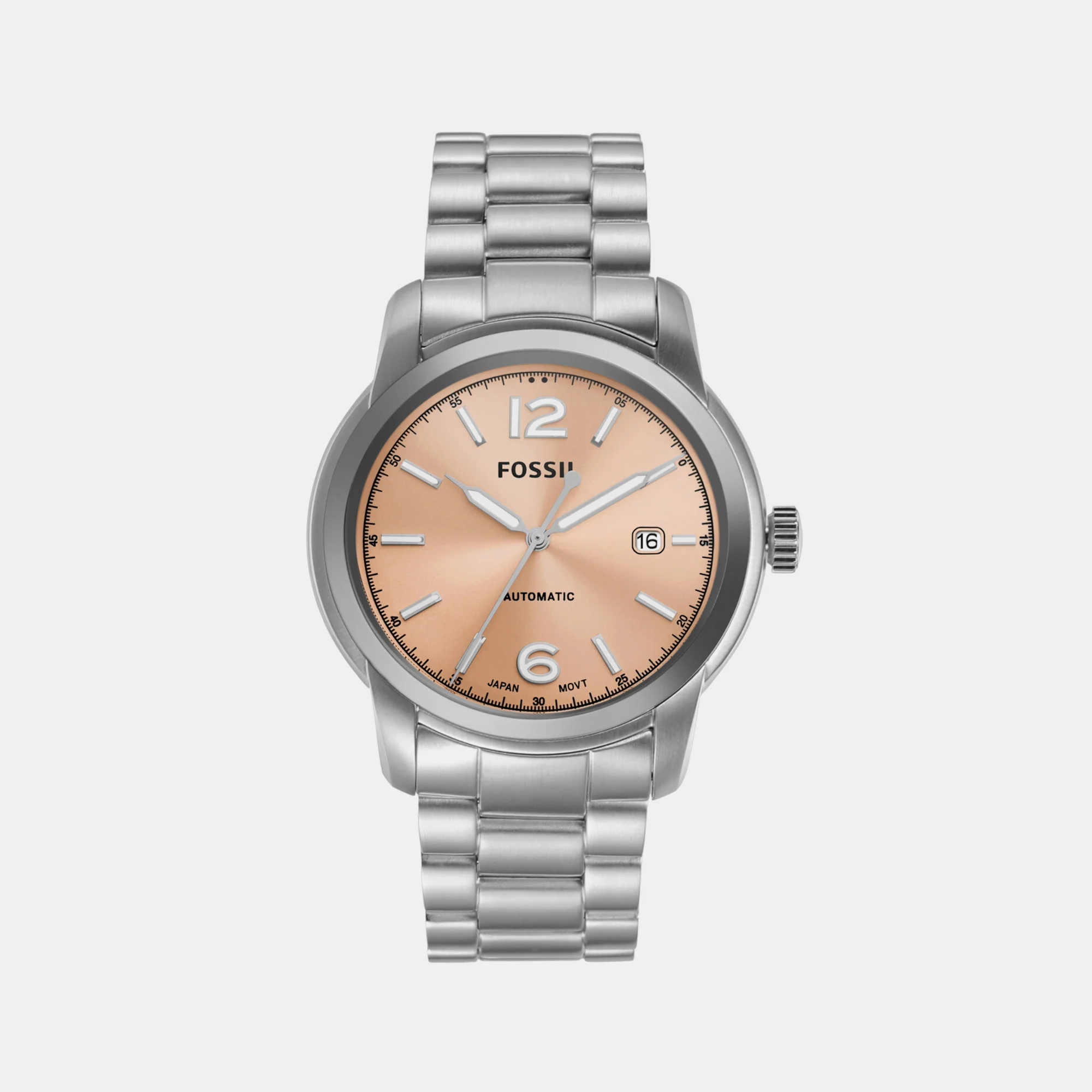 Heritage Men Automatic Rose Gold Dial Analog Stainless Steel Watch ME3243