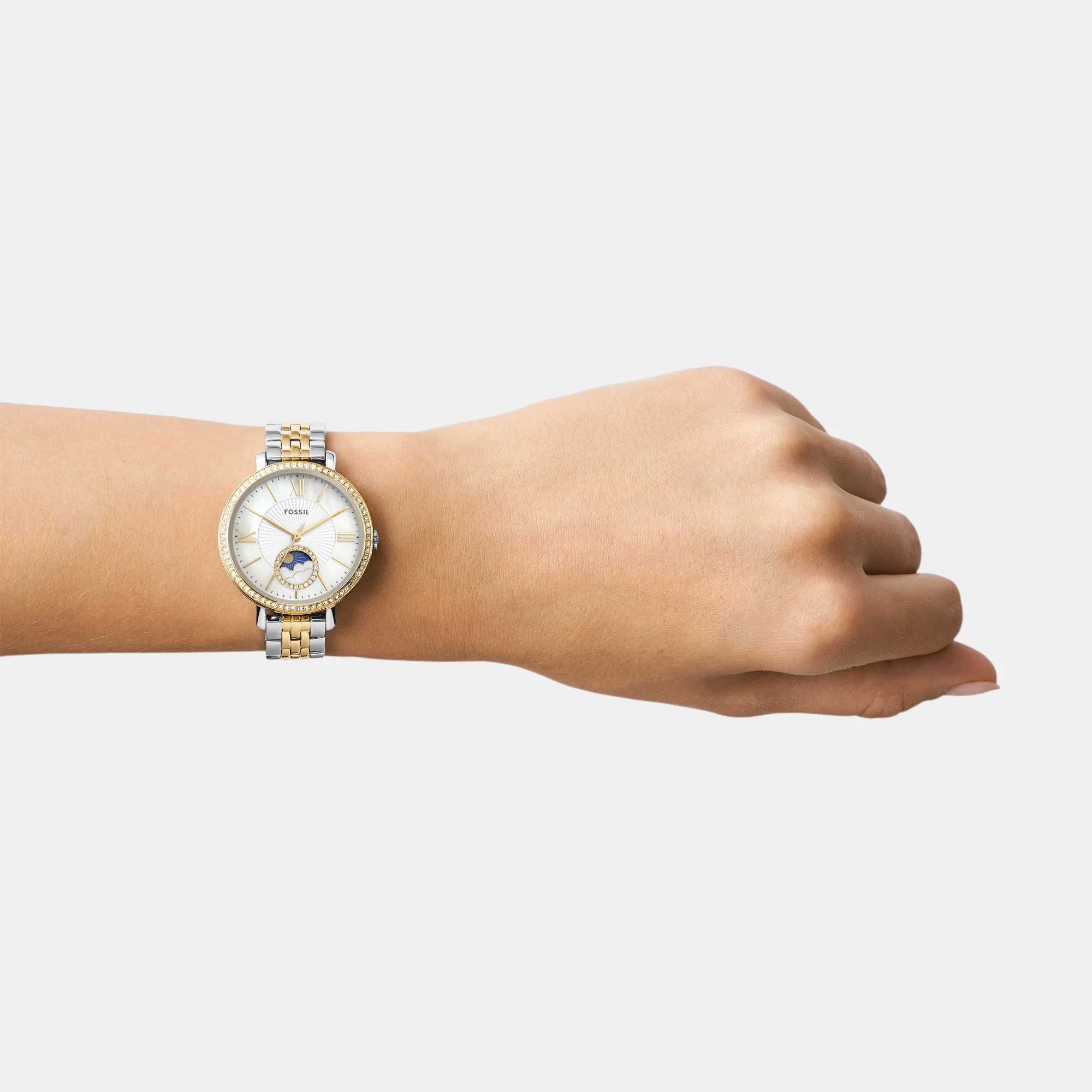Jacqueline Women Quartz White Mother Of Pearl Dial Multi-Function Stainless Steel Watch ES5166 - Image 7