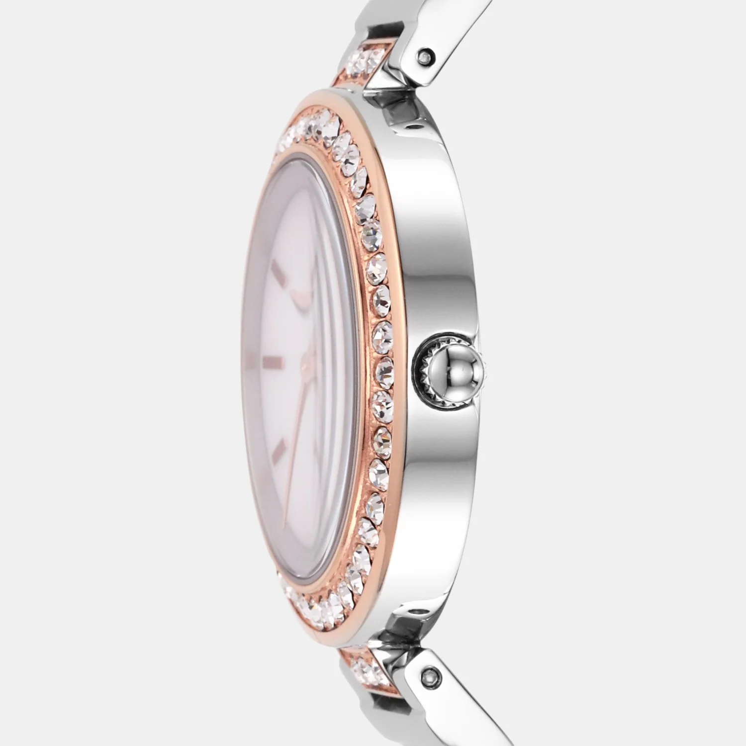 Karli Women Quartz White Mother Of Pearl Dial Analog Stainless Steel Watch BQ3337 - Image 3