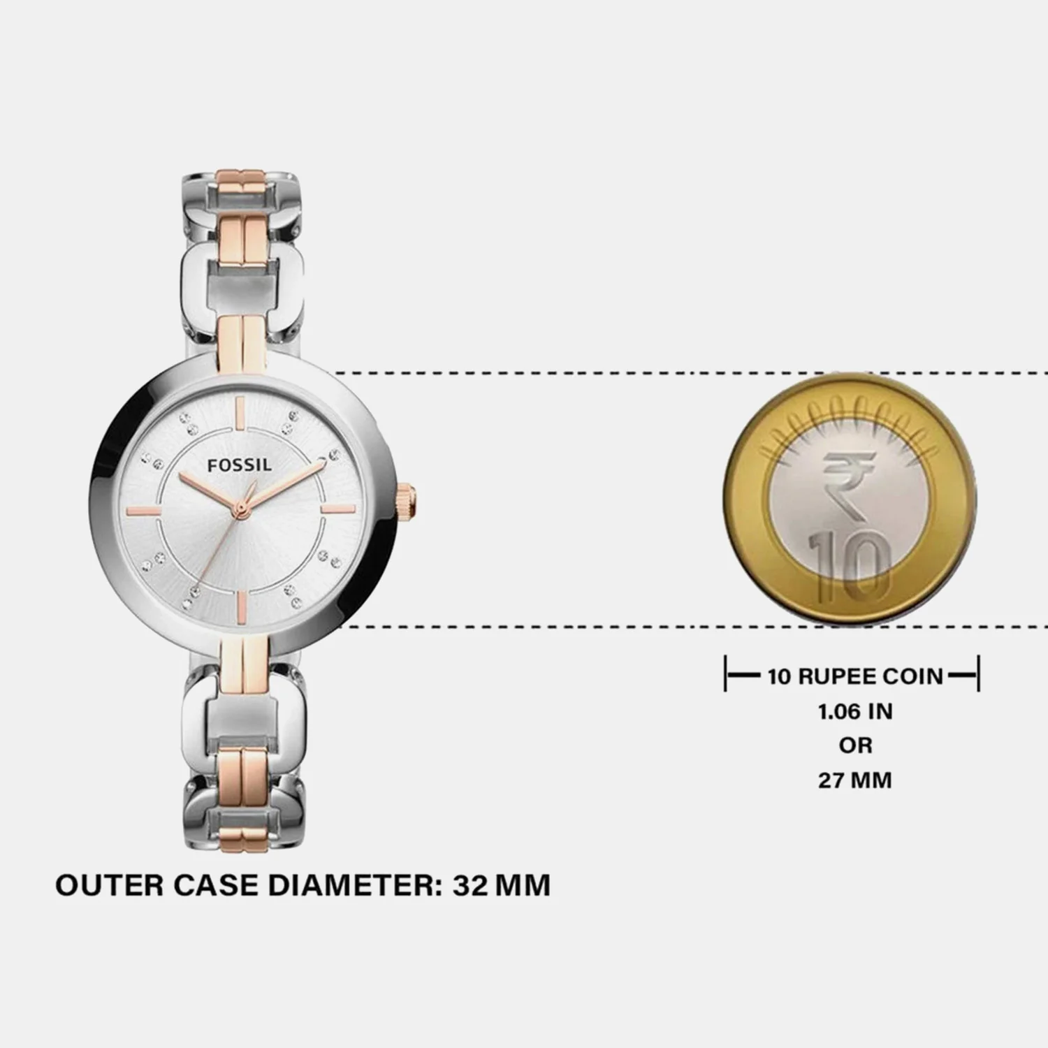 Kerrigan Women Quartz Silver Dial Analog Stainless Steel Watch BQ3341 - Image 5