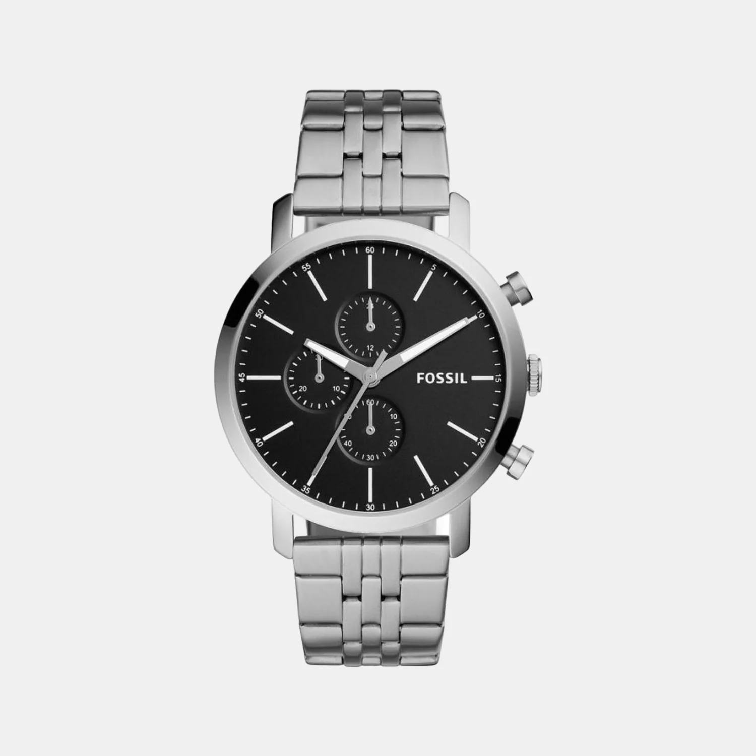 Luther Chronograph Men Quartz Black Dial Stainless Steel Watch BQ2328
