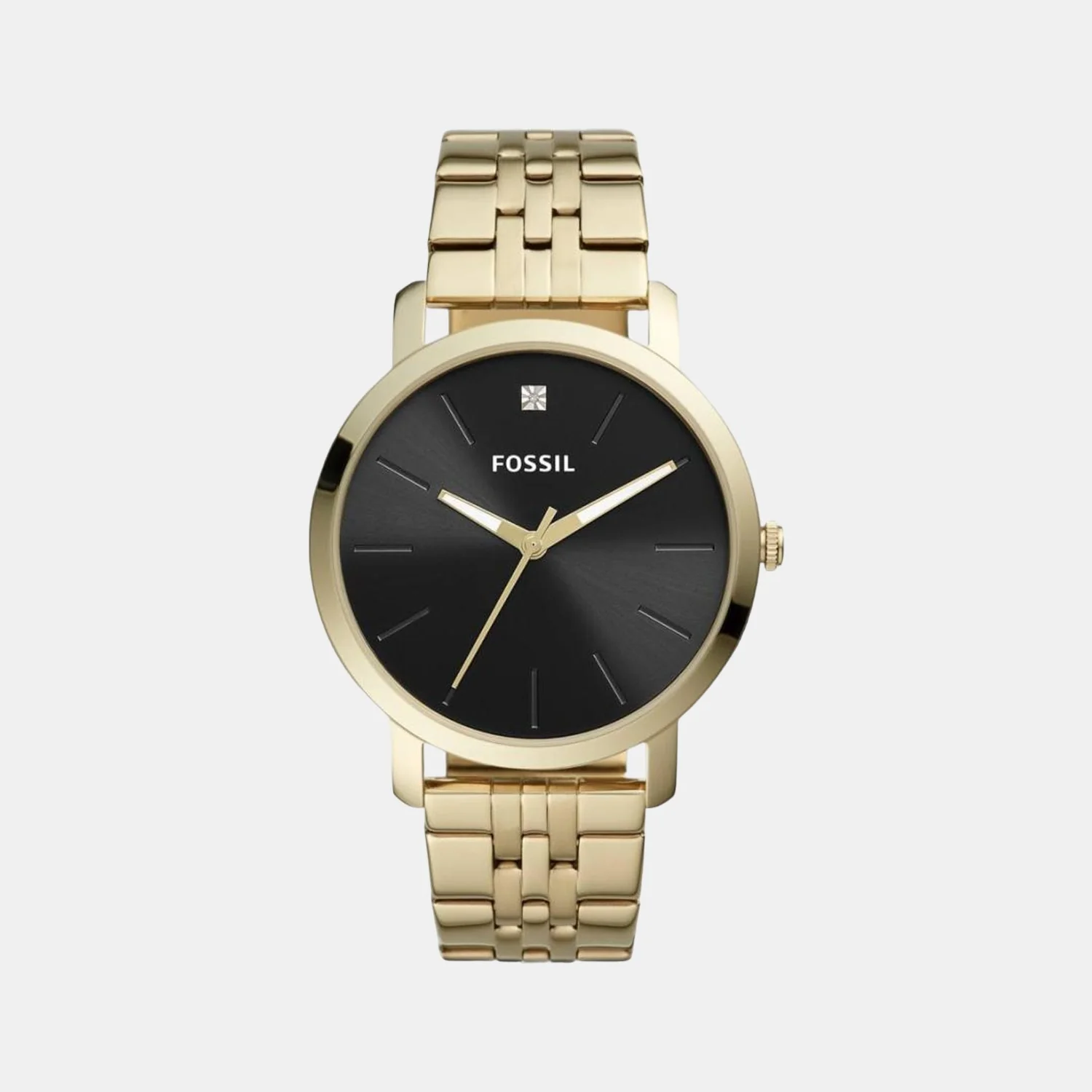 Luther Men Quartz Black Dial Analog Stainless Steel Watch BQ2416