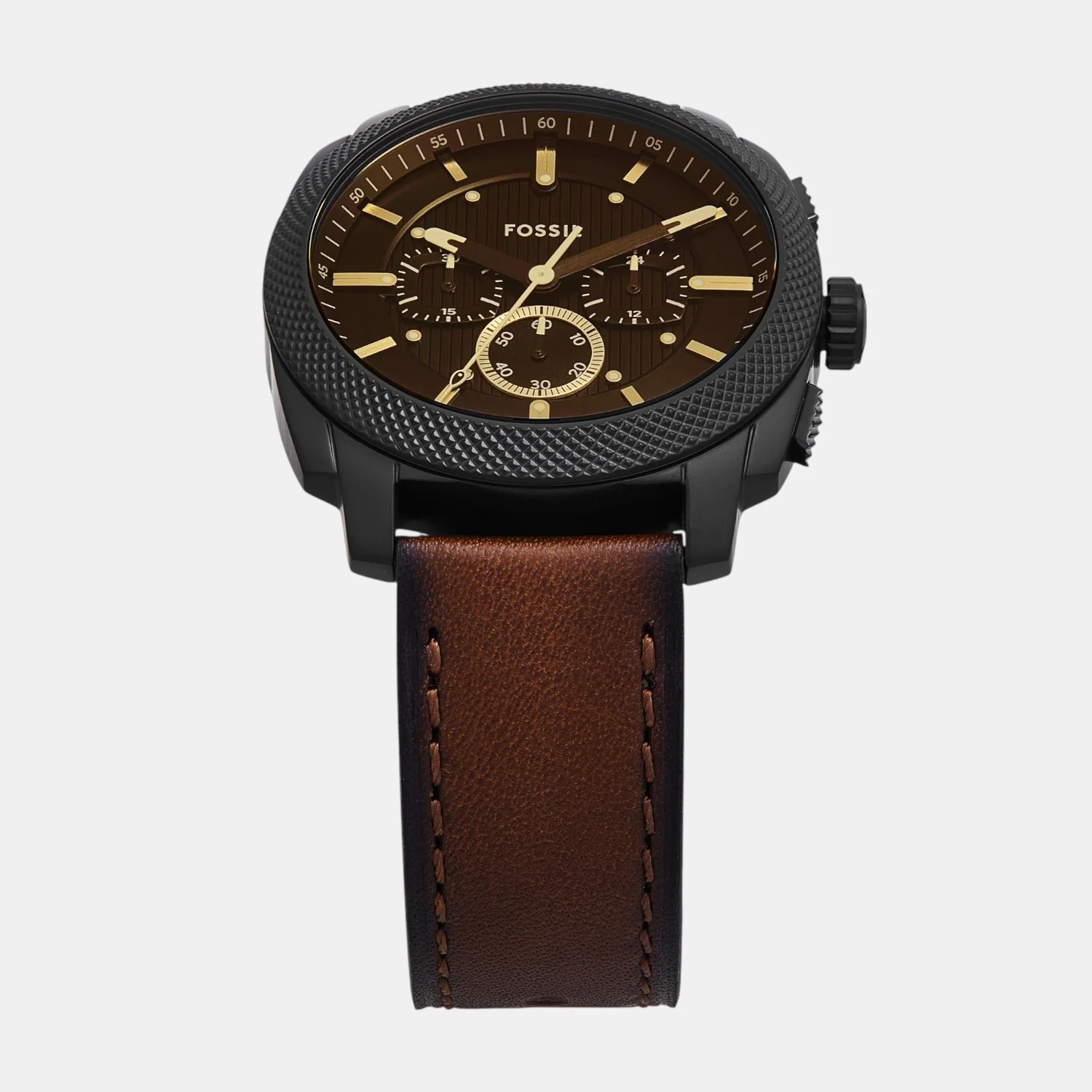 Machine Men Quartz Black Dial Chronograph Leather Watch FS6101 - Image 3
