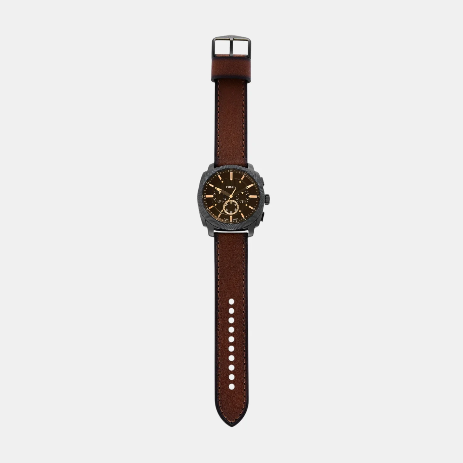 Machine Men Quartz Black Dial Chronograph Leather Watch FS6101 - Image 7