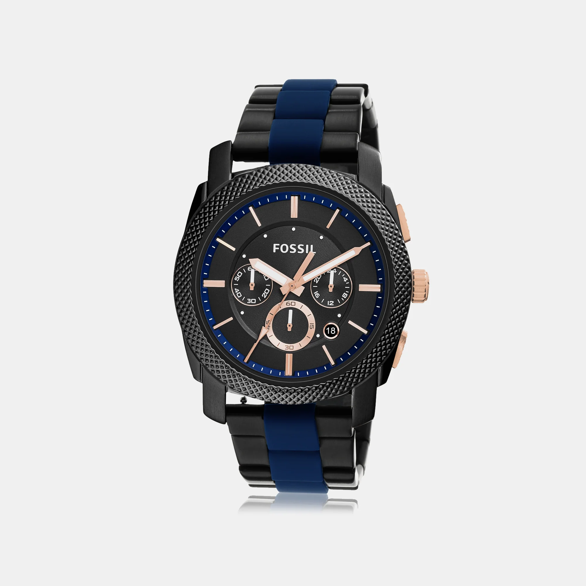 Machine Men Quartz Black Dial Chronograph Stainless Steel Watch FS5164 - Image 2