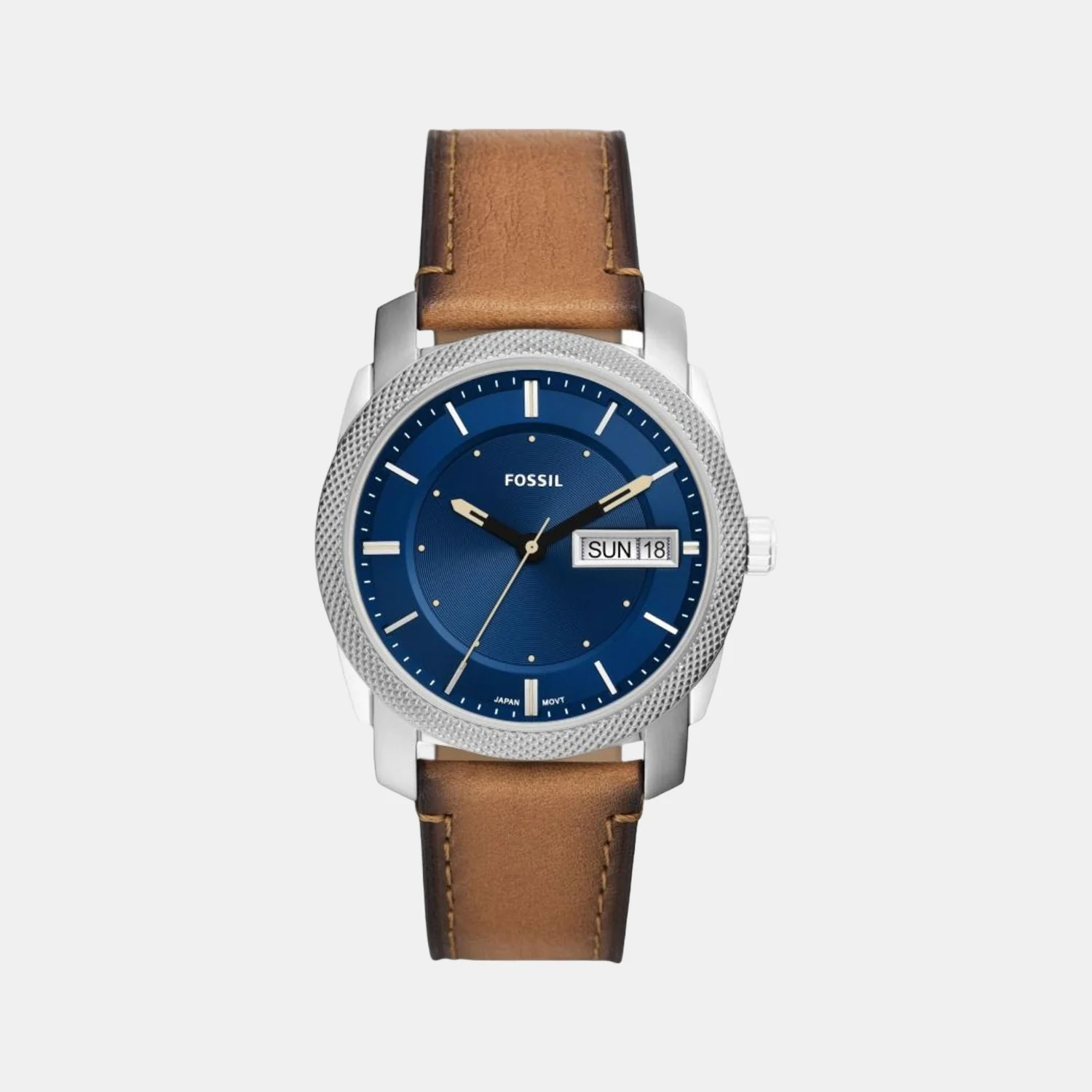 Machine Men Quartz Blue Dial Analog Leather Watch FS5920