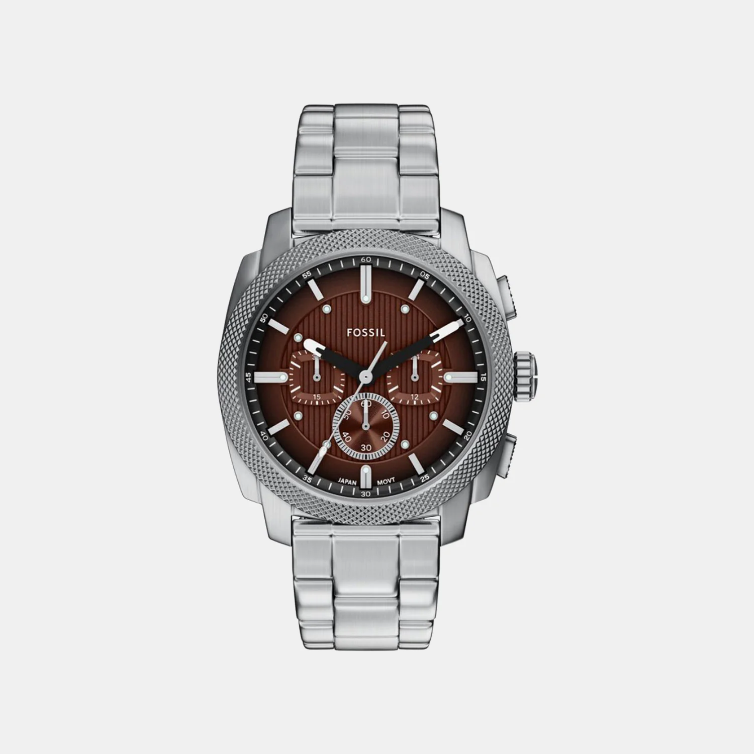 Machine Men Quartz Brown Dial Chronograph Stainless Steel Watch FS6144
