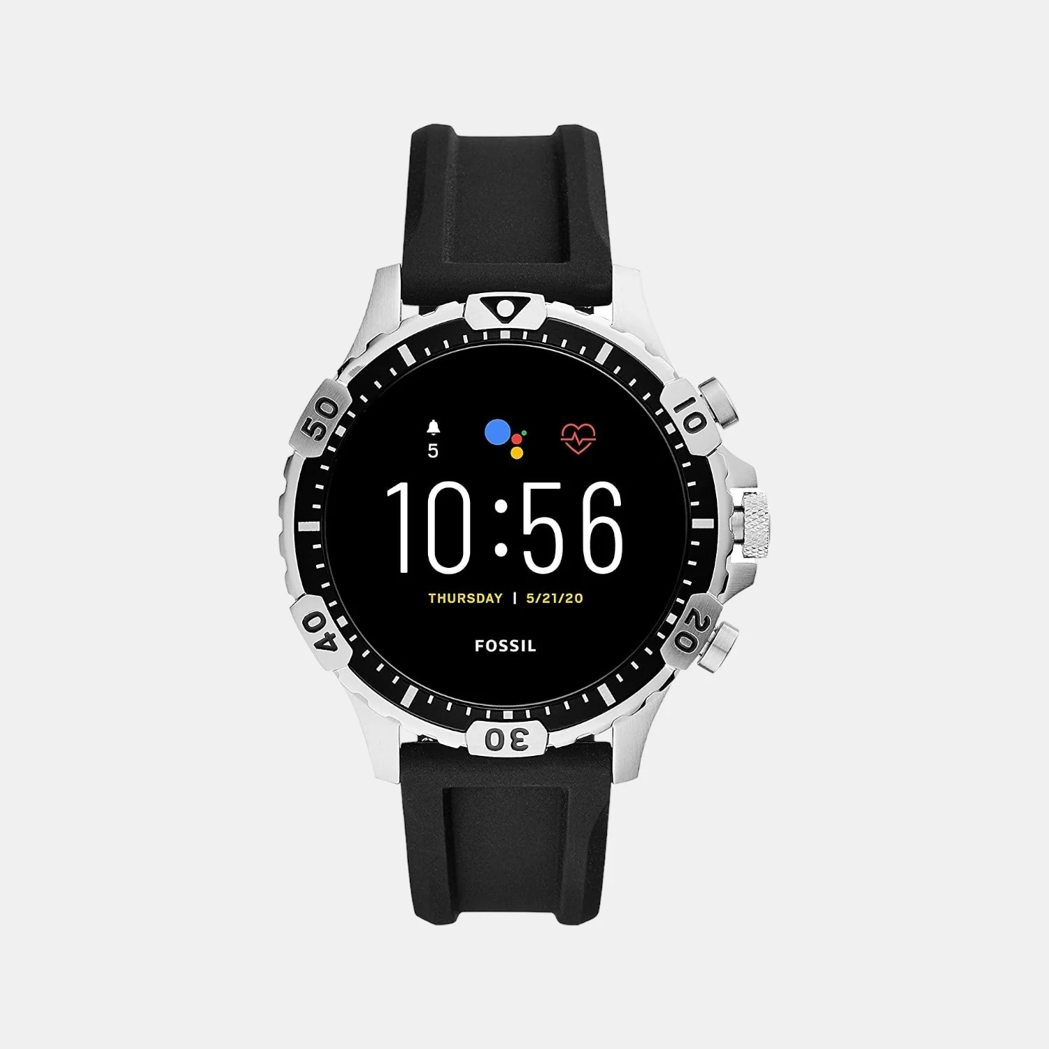 Men Automatic Black Dial Digital Silicone Watch FTW4041