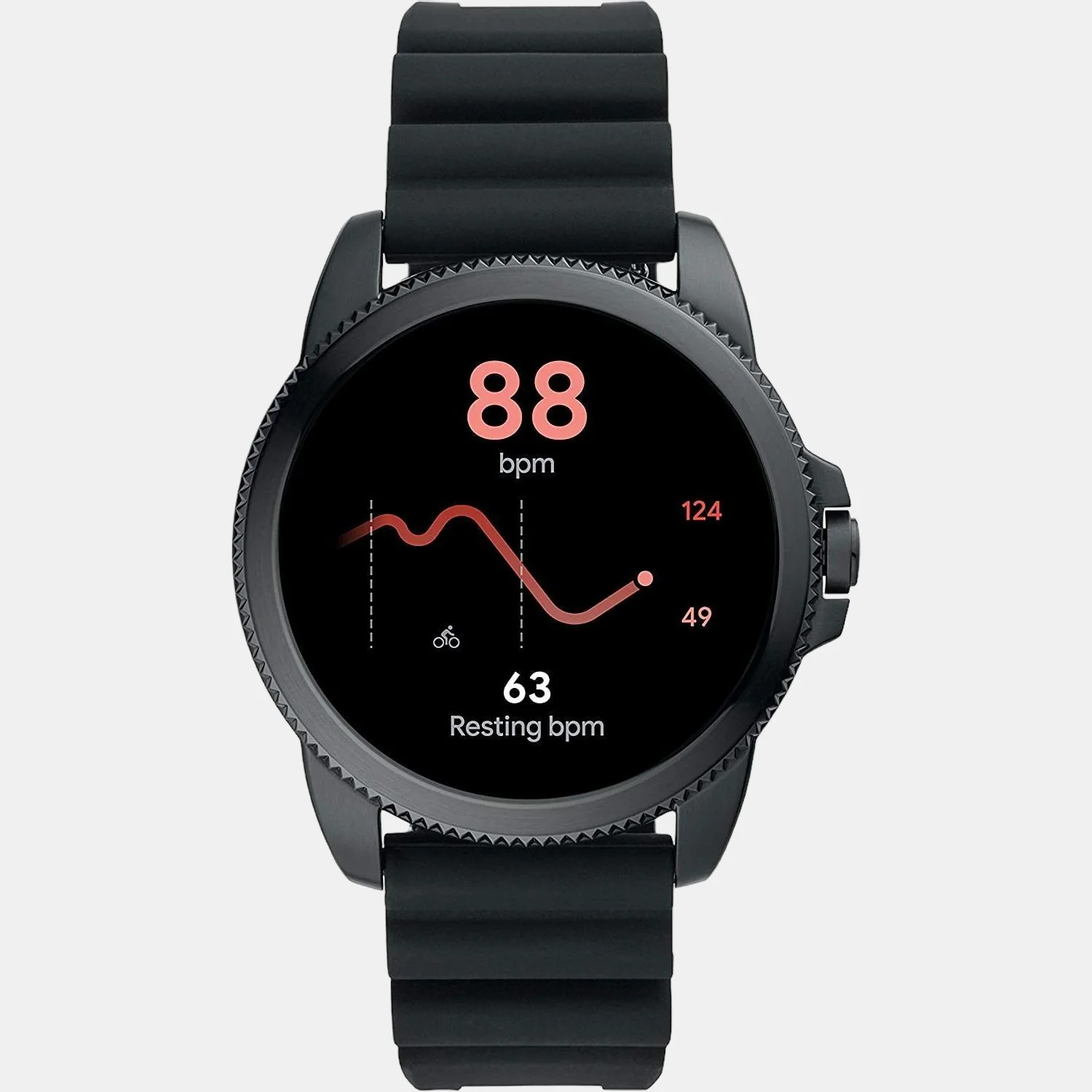 Men Automatic Black Dial Digital Silicone Watch FTW4047 - Image 4