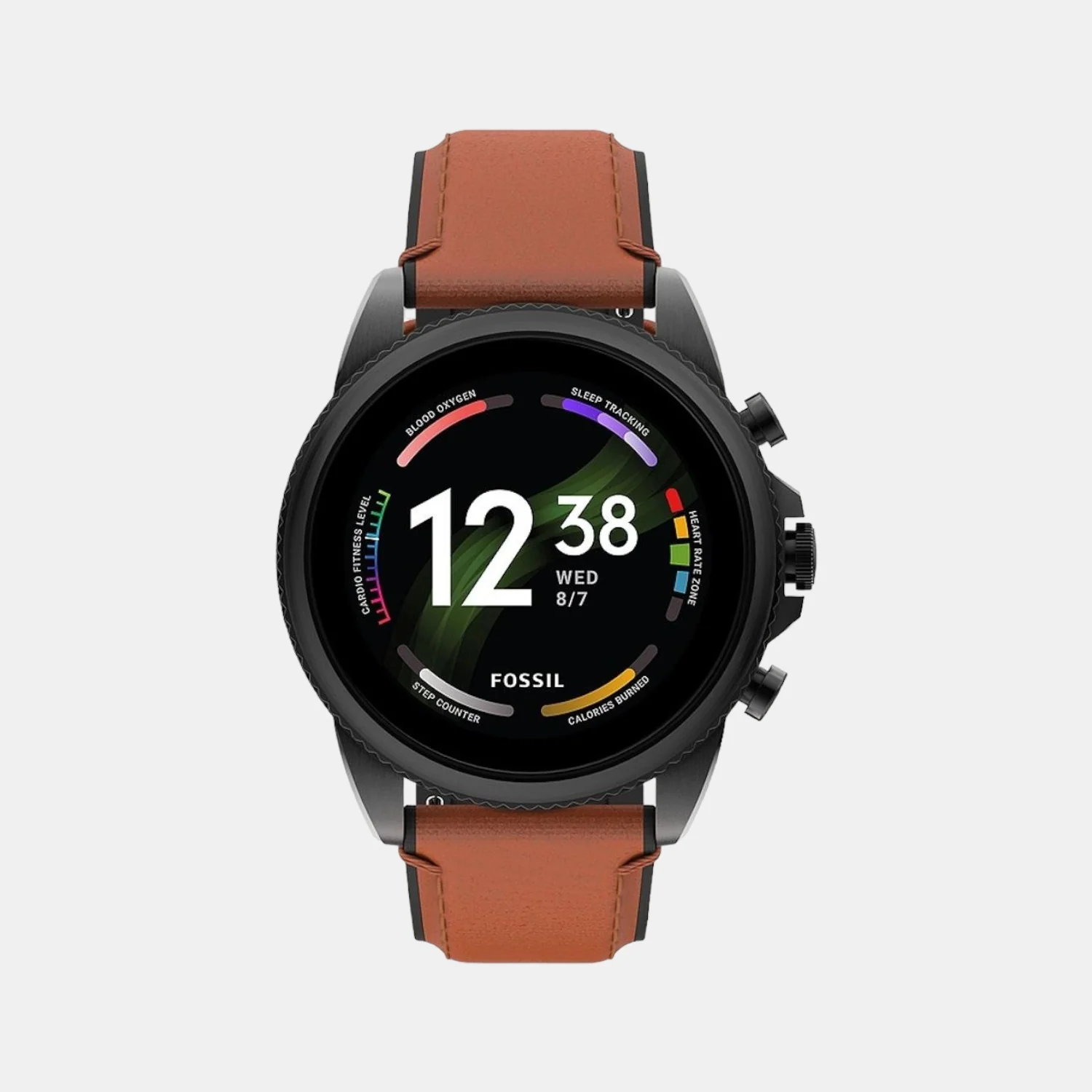 Men Processor Black Dial Digital Leather Watch FTW4062