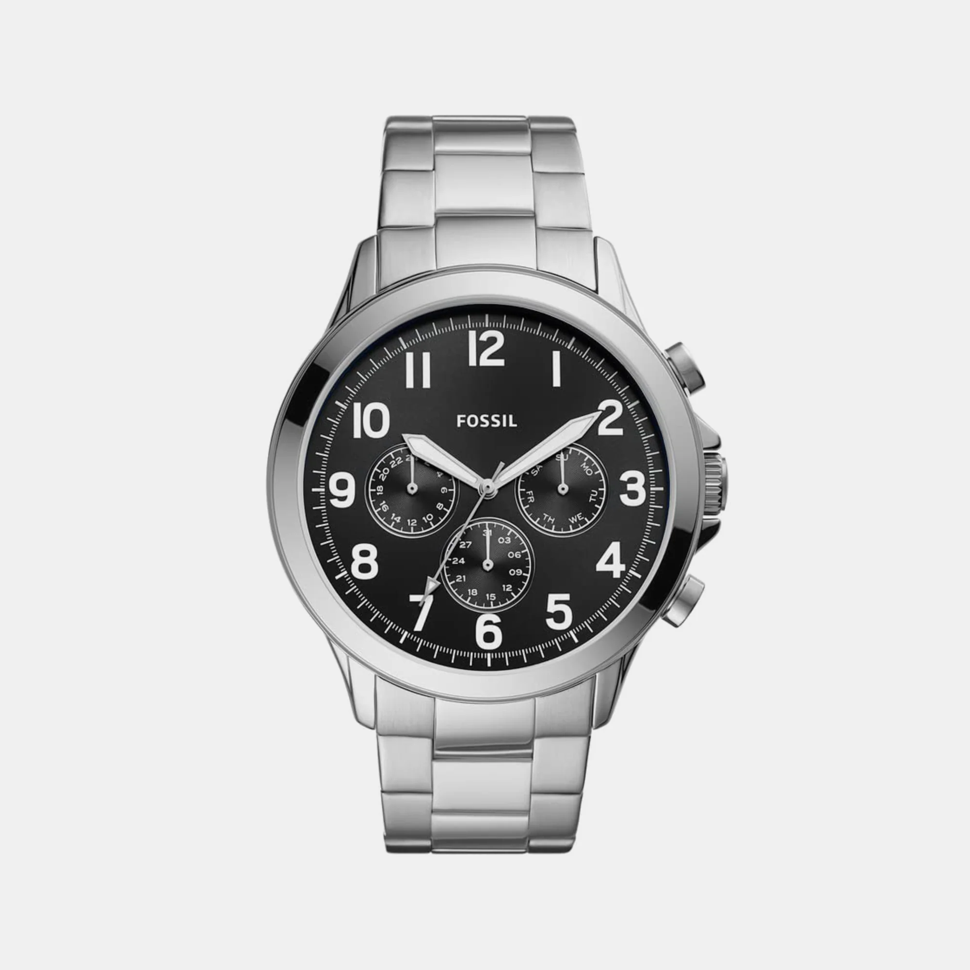Men Quartz Black Dial Chronograph Stainless Steel Watch BQ2541I