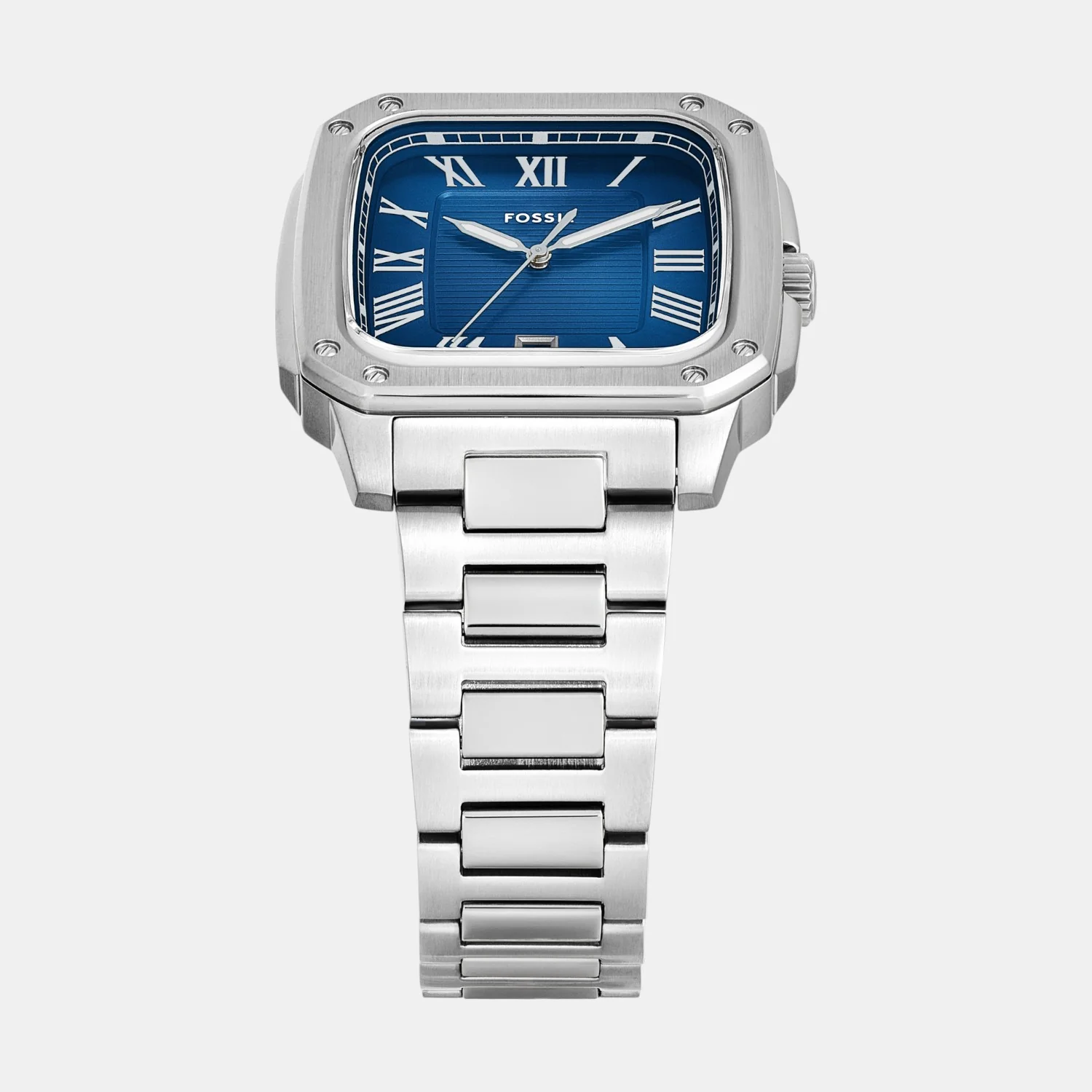 Men Quartz Blue Dial Analog Stainless Steel Watch FS6121 - Image 3