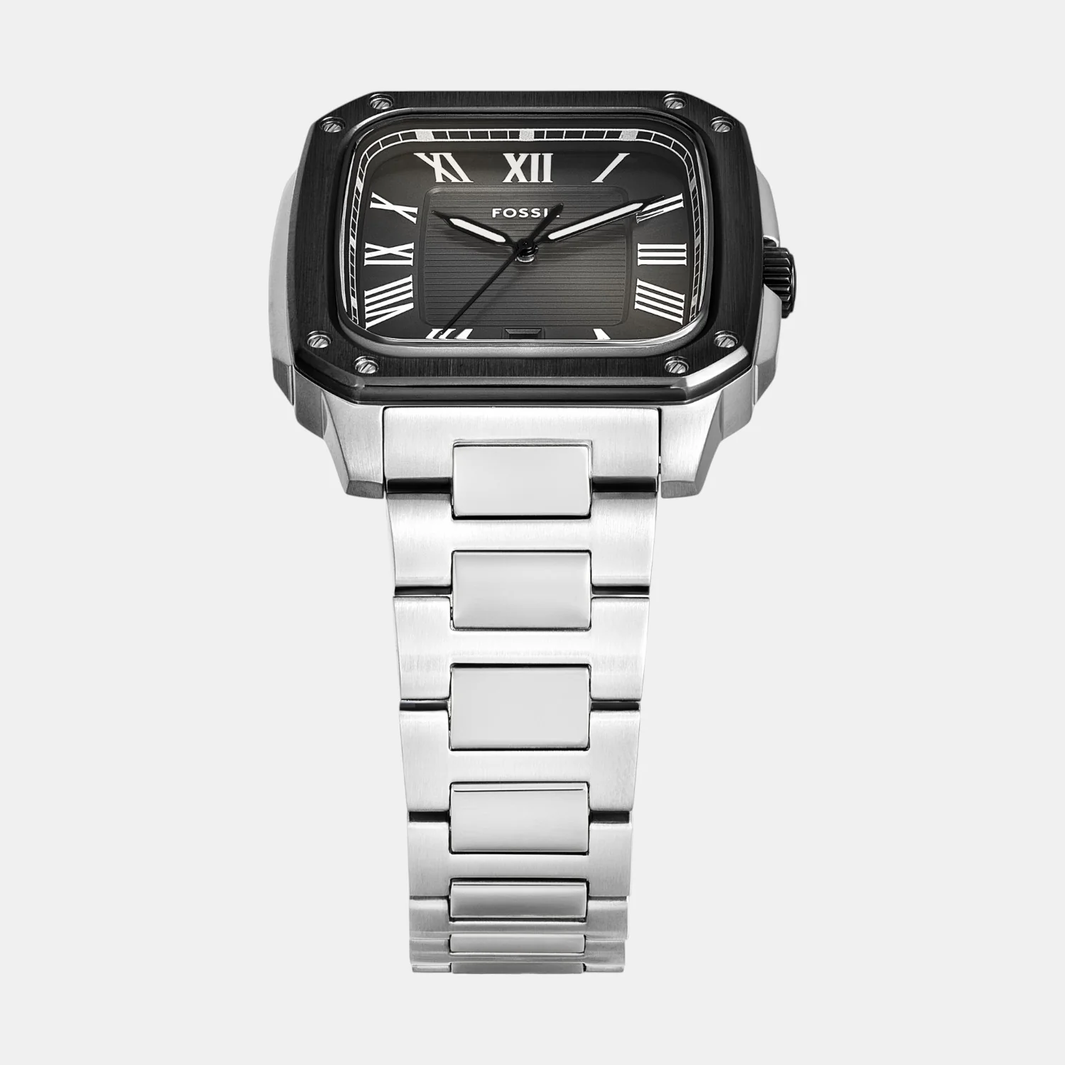 Men Quartz Grey Dial Analog Stainless Steel Watch FS6122 - Image 3