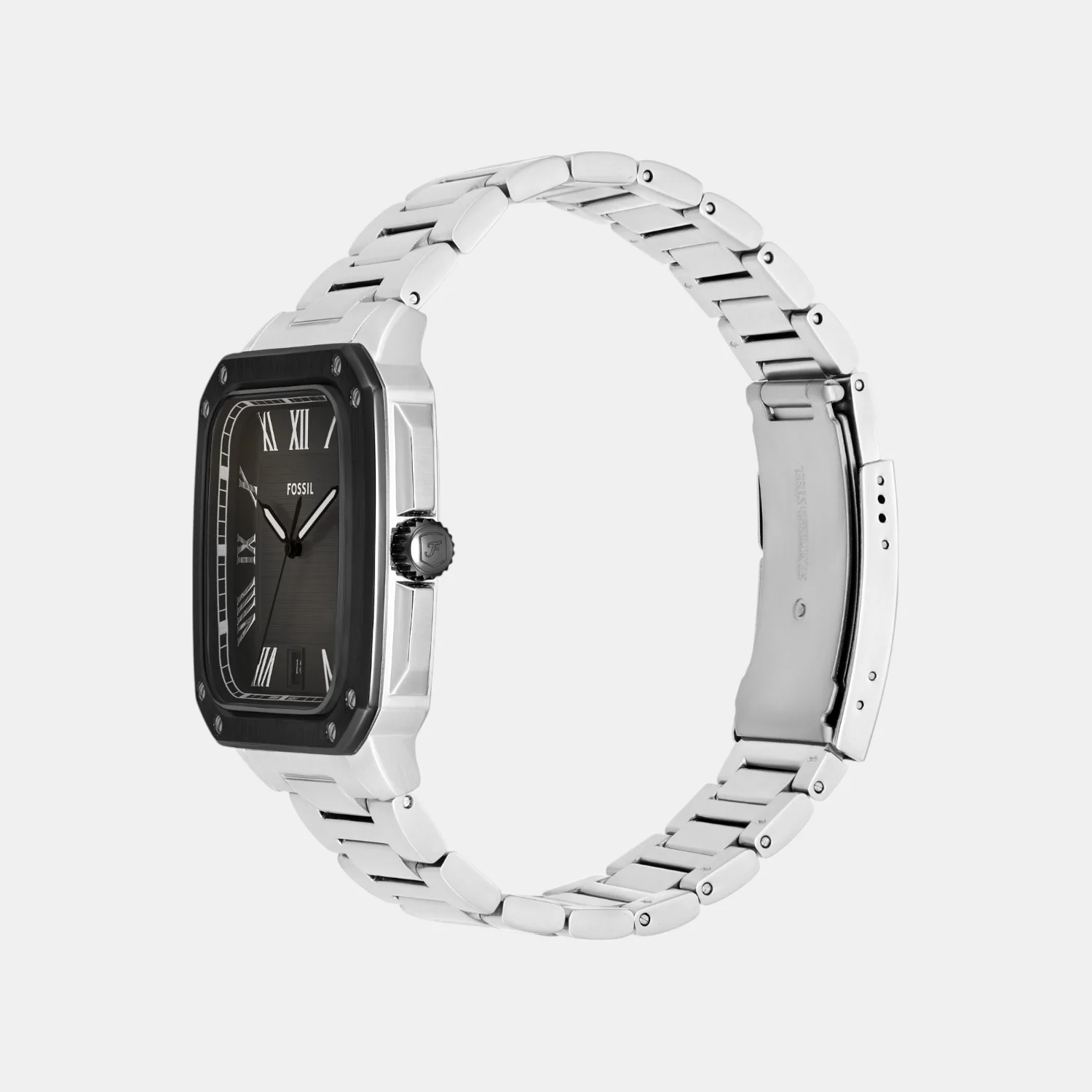 Men Quartz Grey Dial Analog Stainless Steel Watch FS6122 - Image 6