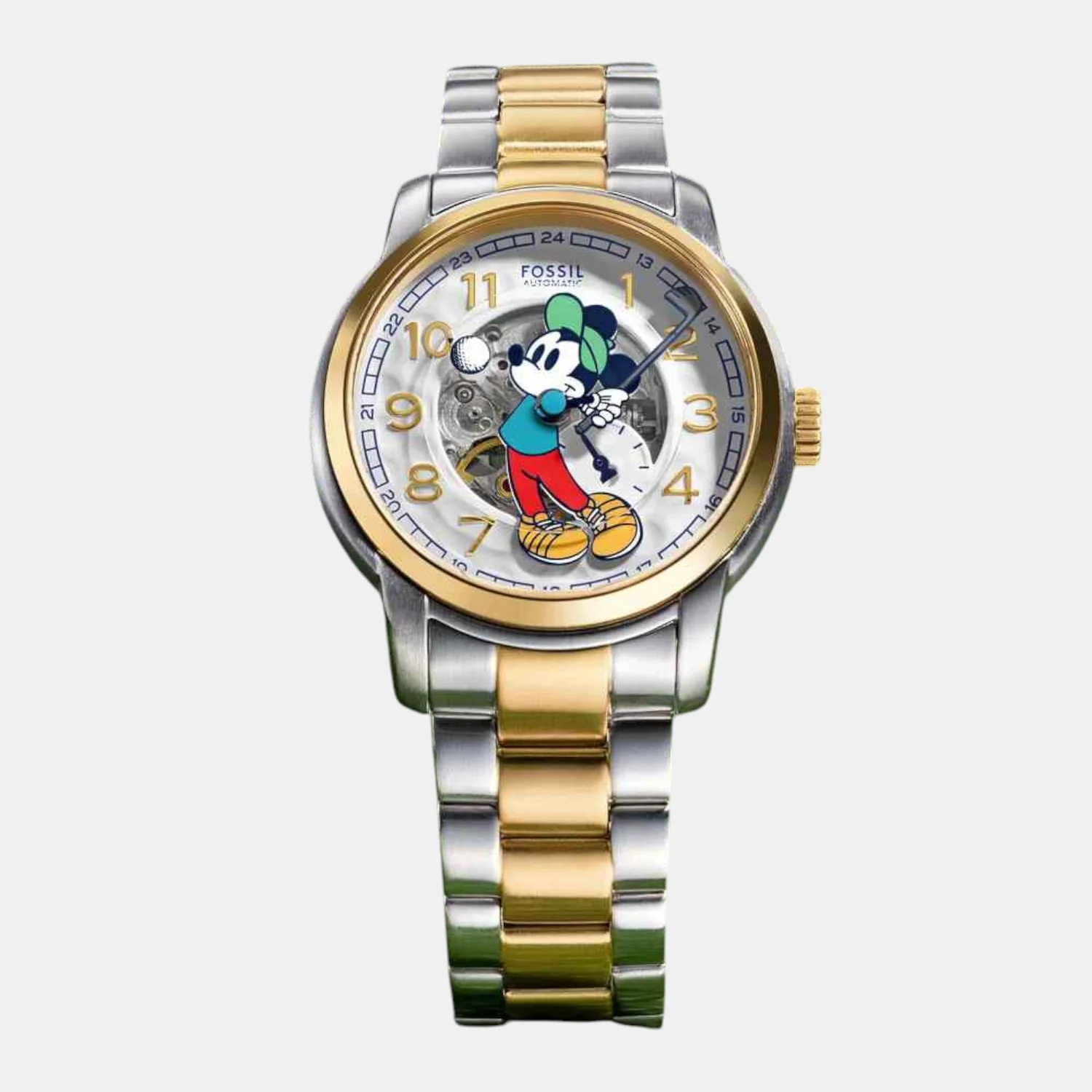 Mickey Mouse Unisex Automatic White Dial Analog Stainless Steel Watch LE1193 - Image 3