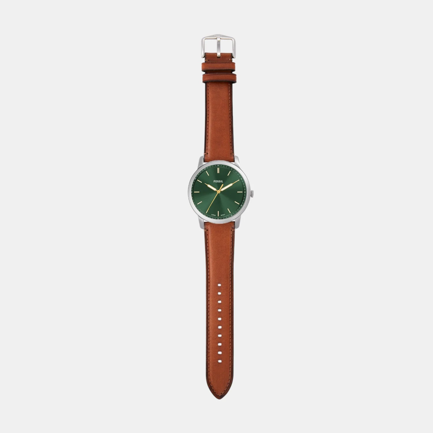 Minimalist Men Quartz Green Dial Analog Leather Watch FS6094 - Image 7