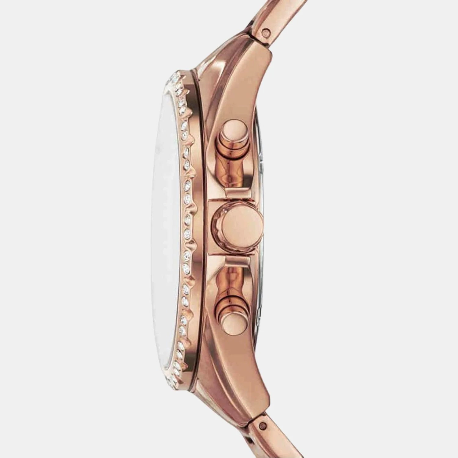 Modern Courier Women Quartz Rose Gold Dial Chronograph Stainless Steel Watch BQ3377 - Image 2