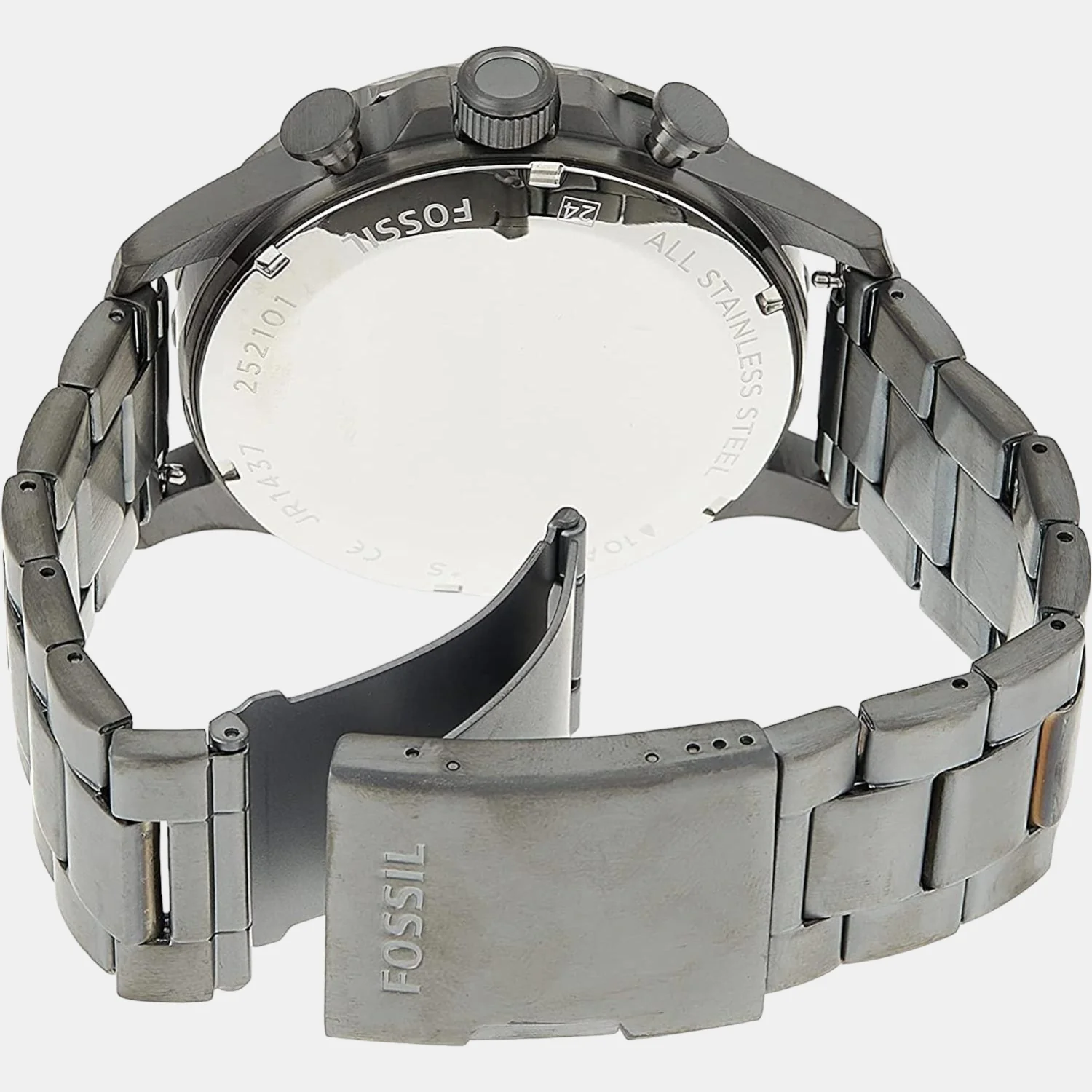 Nate Men Quartz Grey Dial Chronograph Stainless Steel Watch JR1437 - Image 5