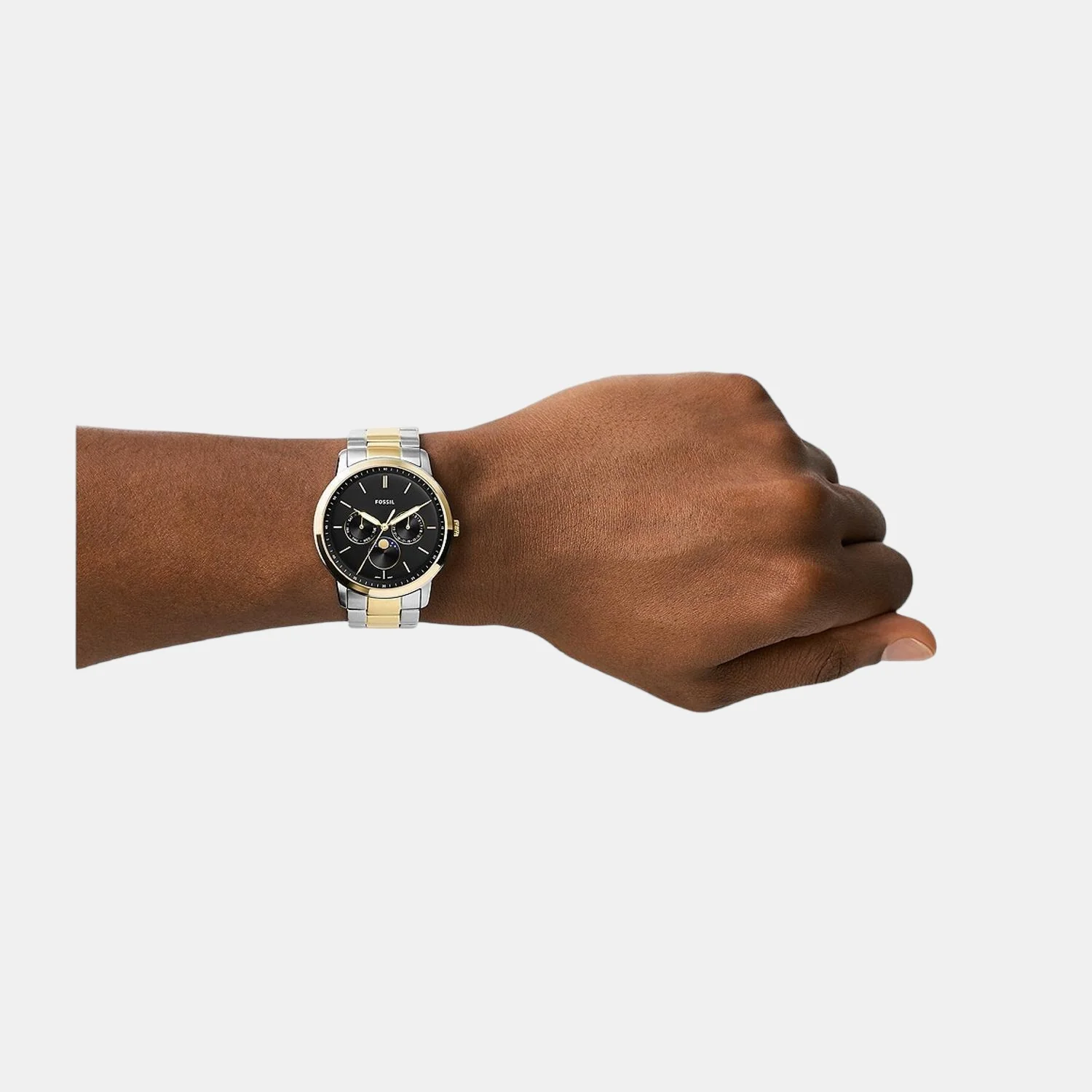 Neutra Men Quartz Black Dial Multi-Function Stainless Steel Watch FS5906 - Image 4