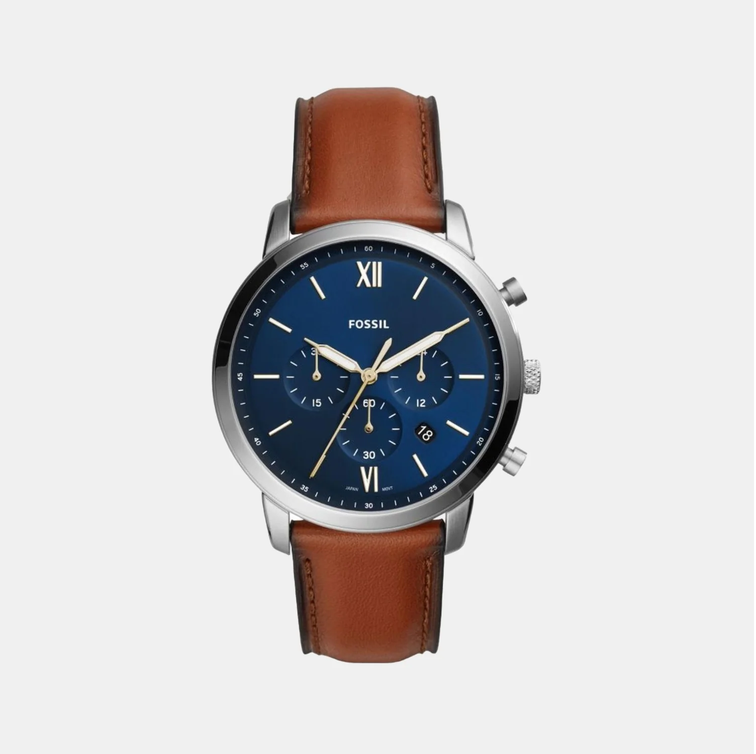 Neutra Men Quartz Blue Dial Chronograph Leather Watch FS5708SET