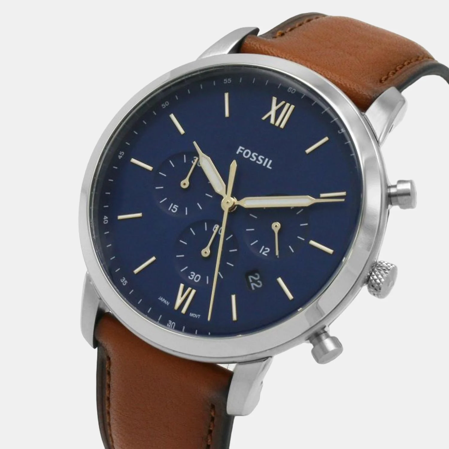Neutra Men Quartz Blue Dial Chronograph Leather Watch FS5708SET - Image 3