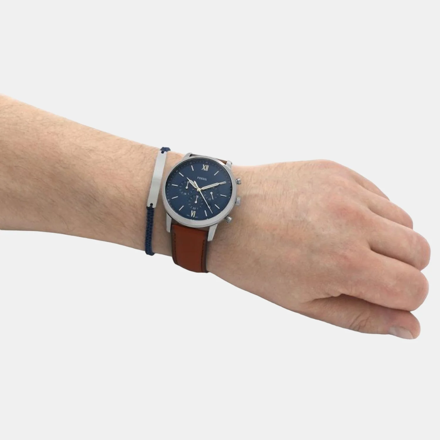 Neutra Men Quartz Blue Dial Chronograph Leather Watch FS5708SET - Image 7