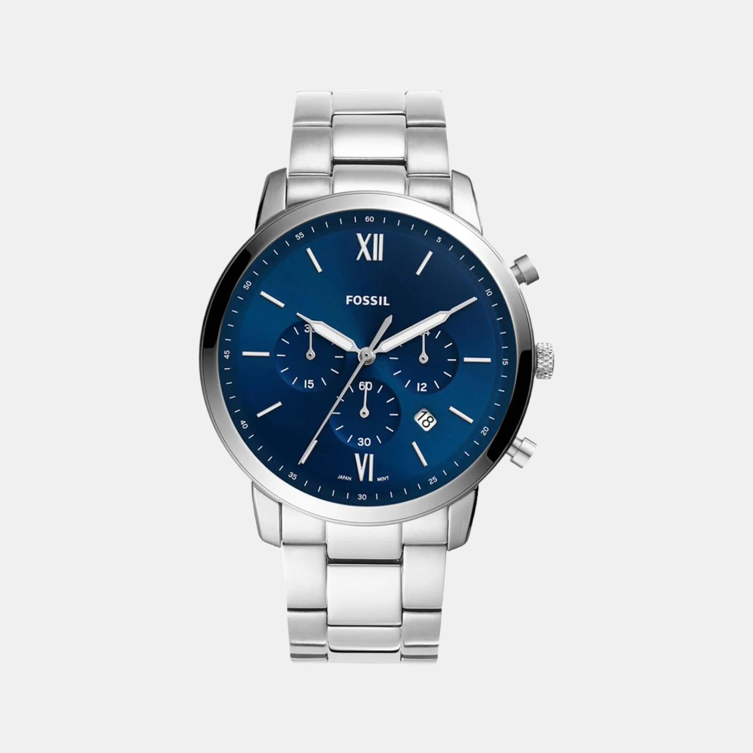 Neutra Men Quartz Blue Dial Chronograph Stainless Steel Watch FS5792 - Image 2