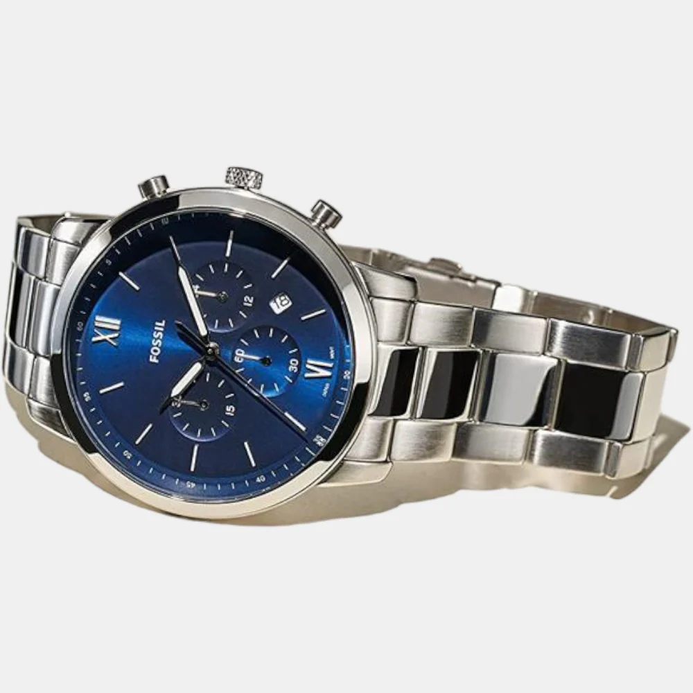 Neutra Men Quartz Blue Dial Chronograph Stainless Steel Watch FS5792 - Image 4