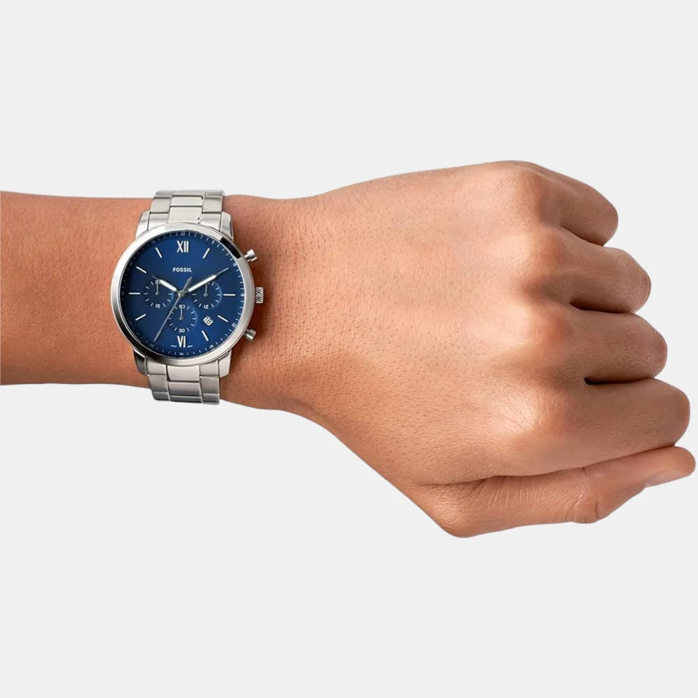 Neutra Men Quartz Blue Dial Chronograph Stainless Steel Watch FS5792 - Image 5