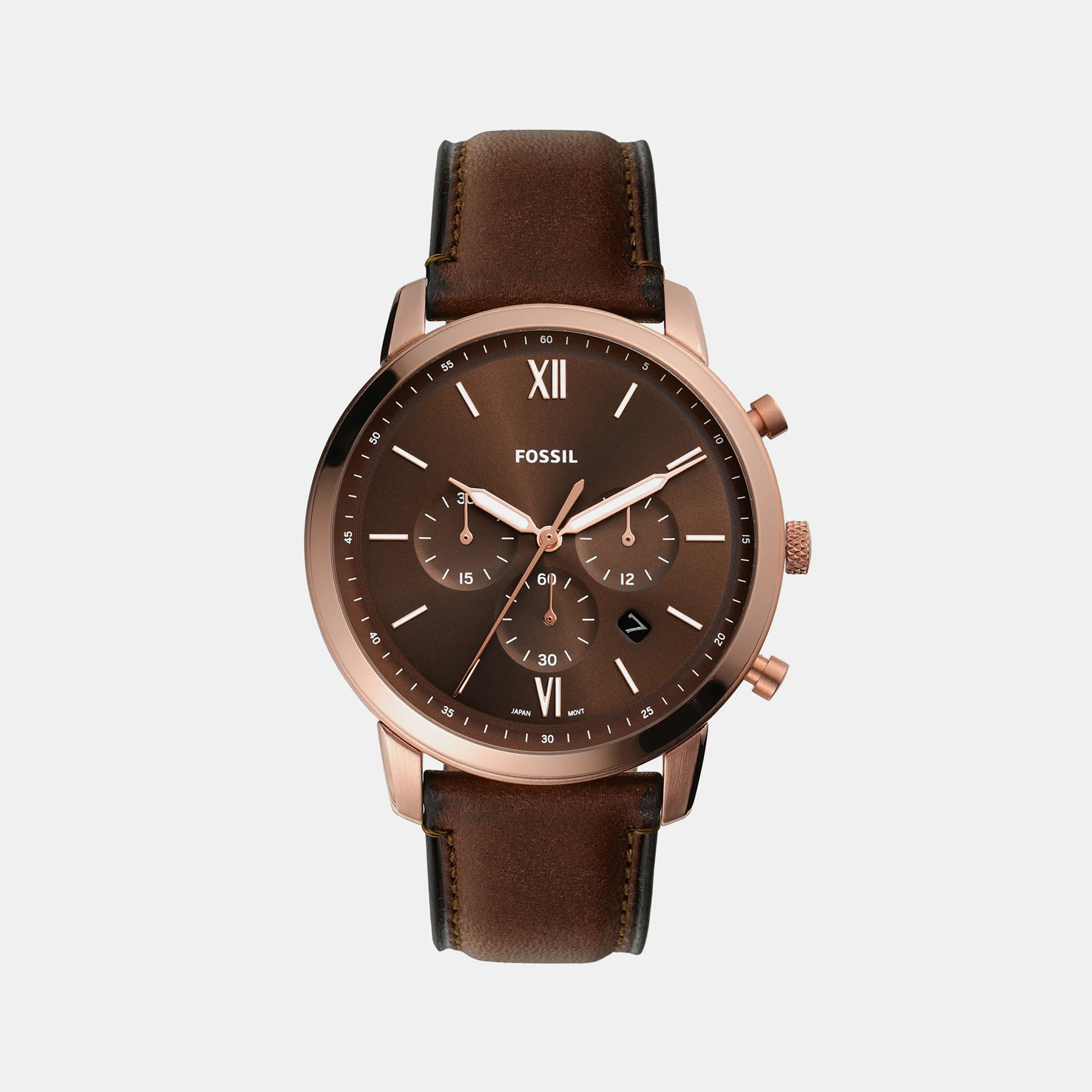 Neutra Men Quartz Brown Dial Chronograph Leather Watch FS6026