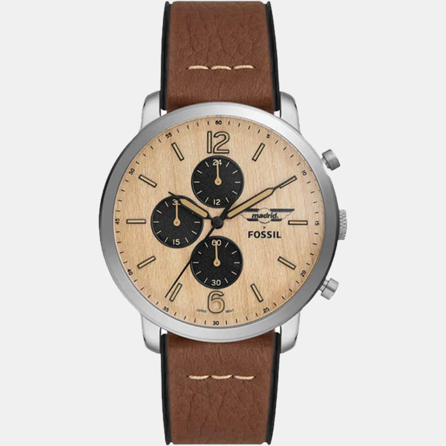 Neutra Men Quartz Brown Dial Chronograph Leather Watch LE1149SET - Image 2