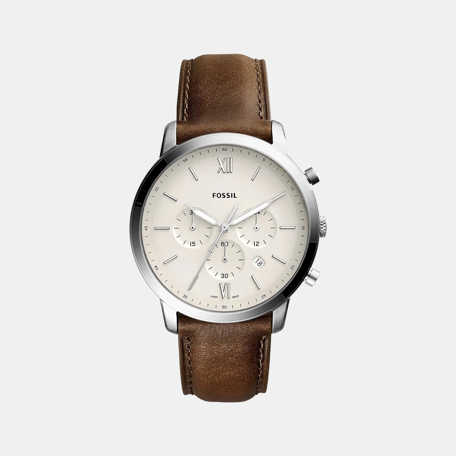 Neutra Men Quartz Cream Dial Chronograph Leather Watch FS5380 - Image 2